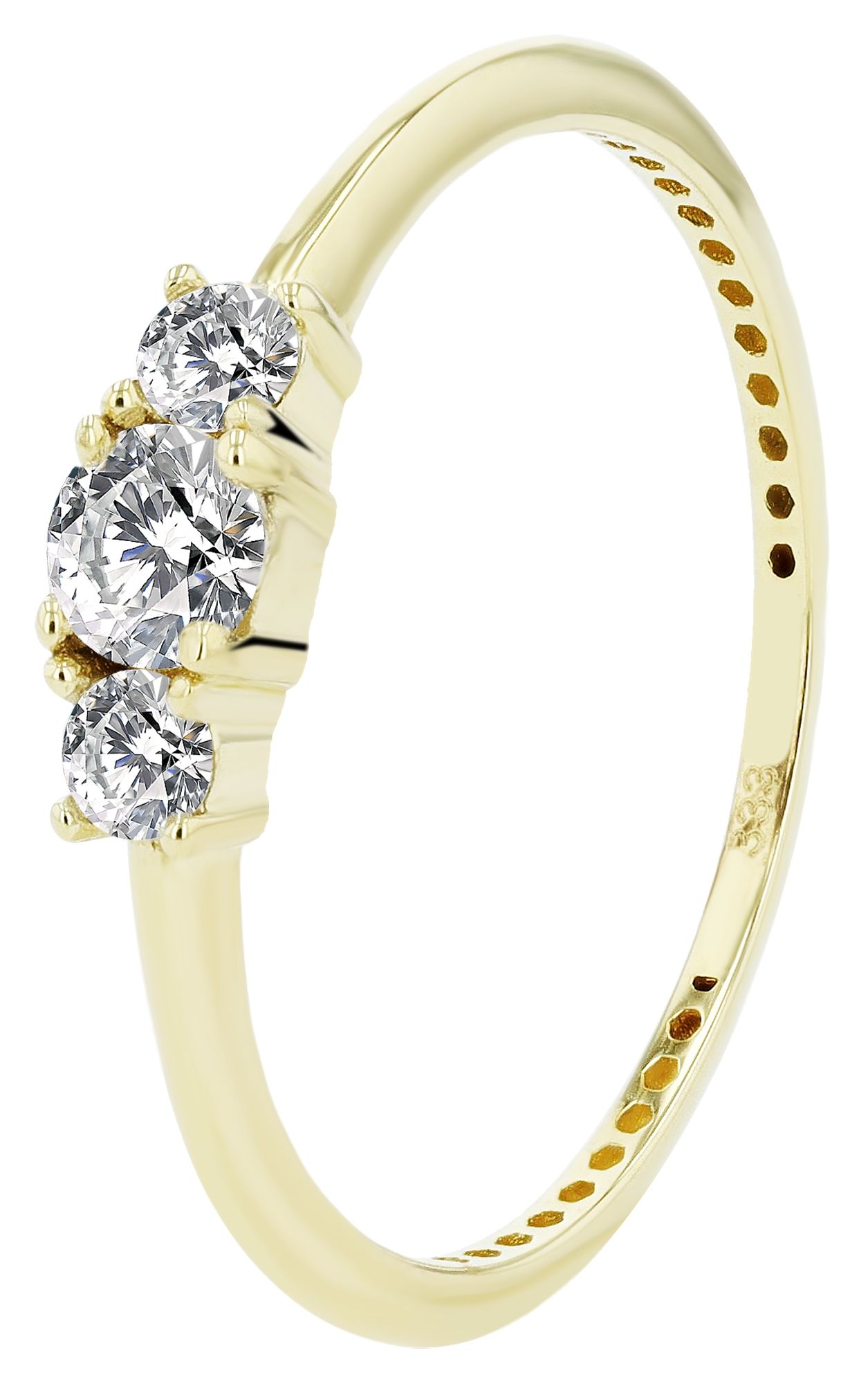 333/- gouden ring "Linnett", 8 karaat, geelgoud, maat 52