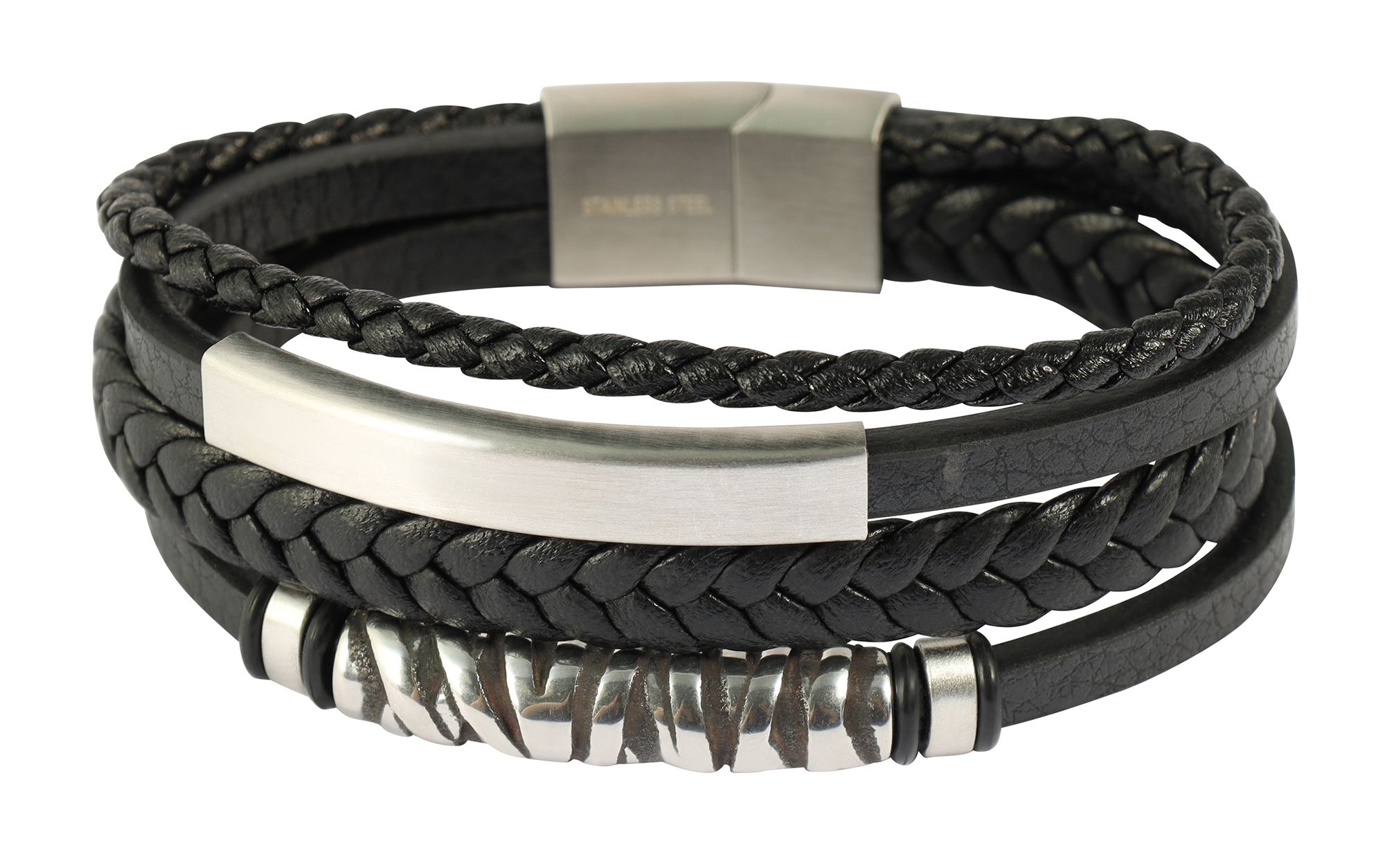 "Nolik" 21 cm, armband van imitatieleer met graveerplaatje, VE-4