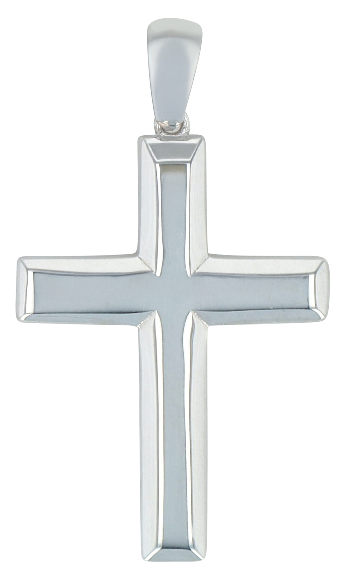 "Xanet" 925/- Echt Silber Anhänger - Kreuz, silberfarben rhodiniert