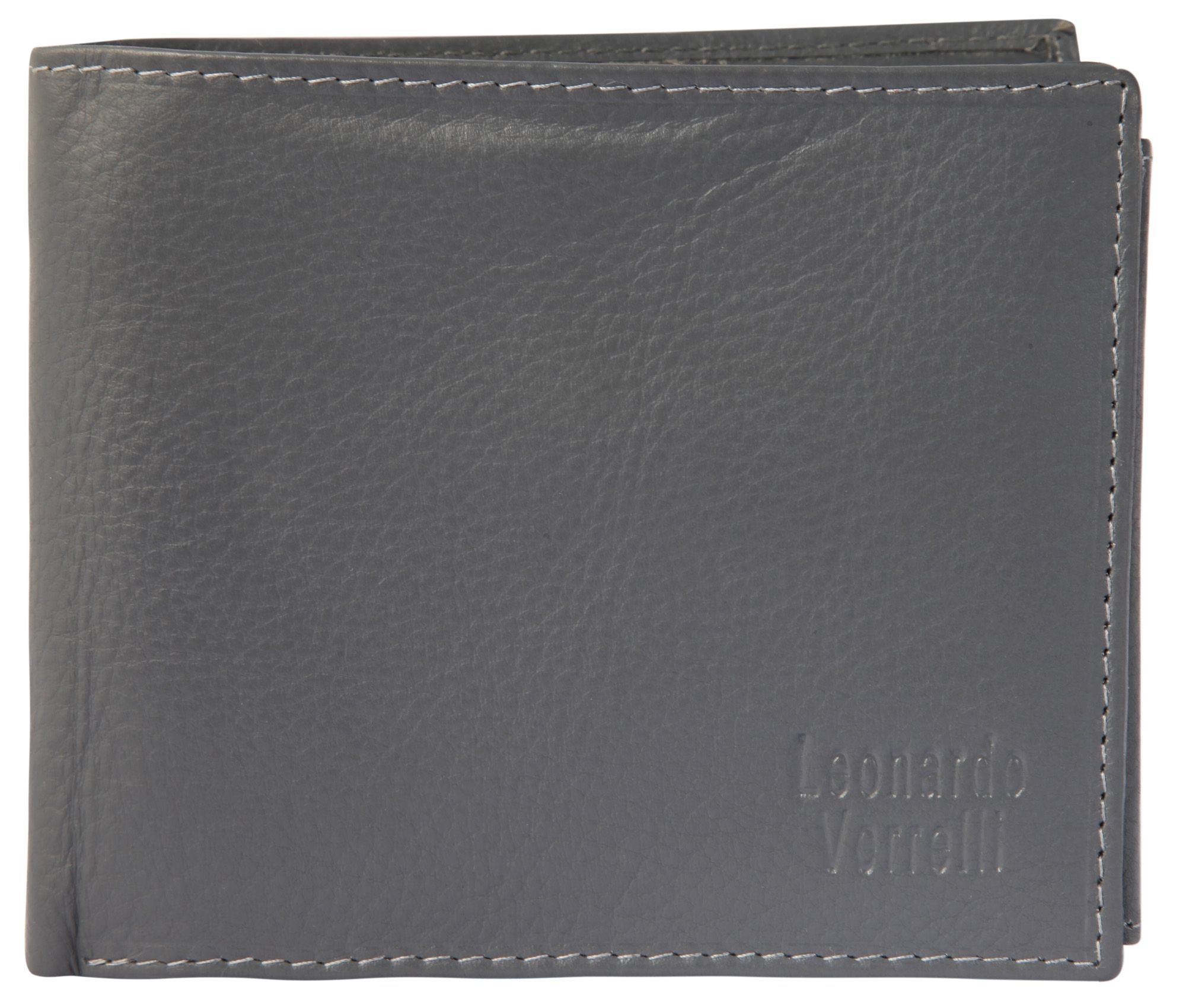 Echt Leder Geldbörse in dunkelgrau