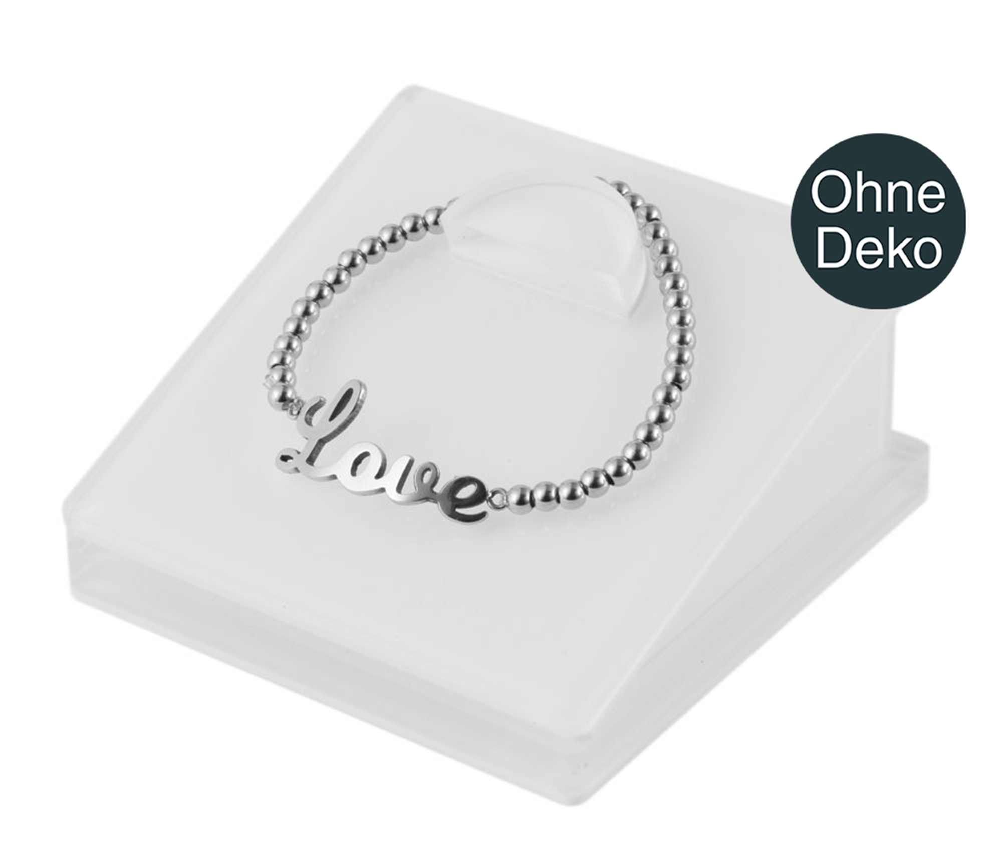 Schmuckdisplay für Armbänder, weiß, 8,5 x 8,5 x 4 mm