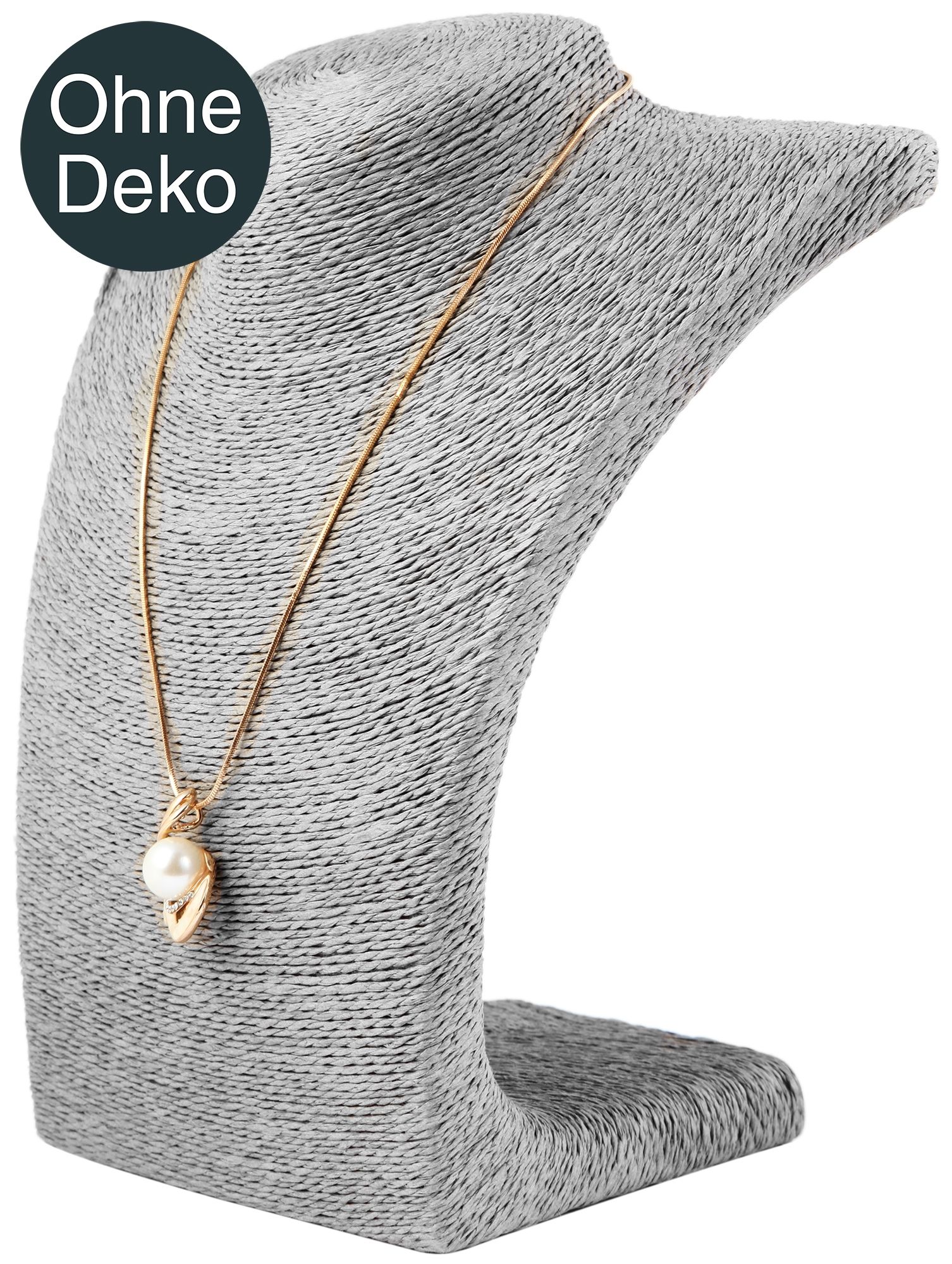 Borstbeeld van bastvezel, grijs, 23 cm x 19,5 cm x 5,5 cm