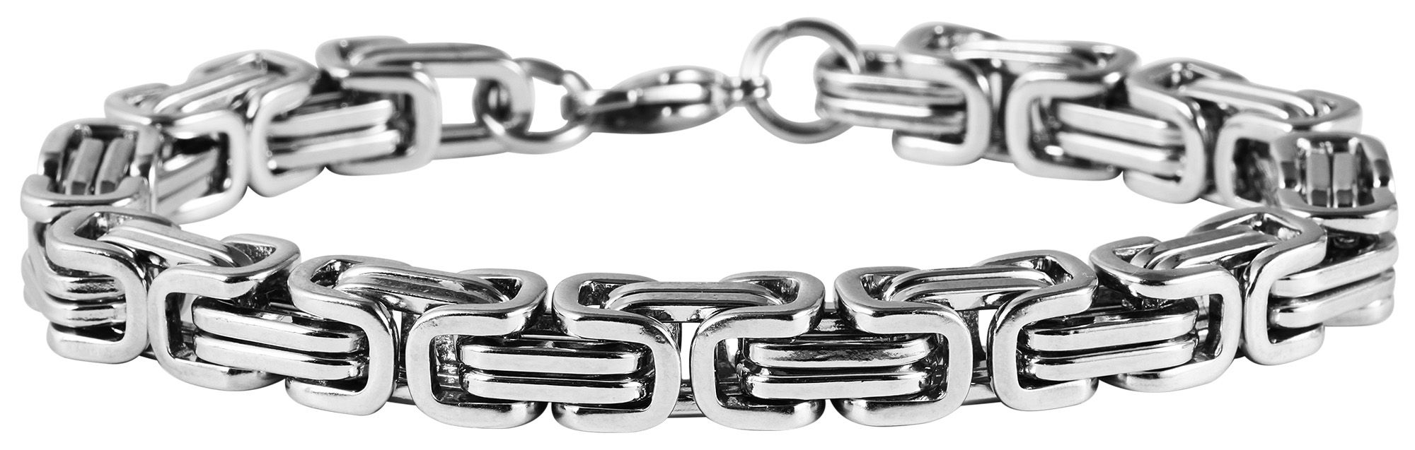 "Val" Akzent Königskettenarmband 19 cm aus Edelstahl