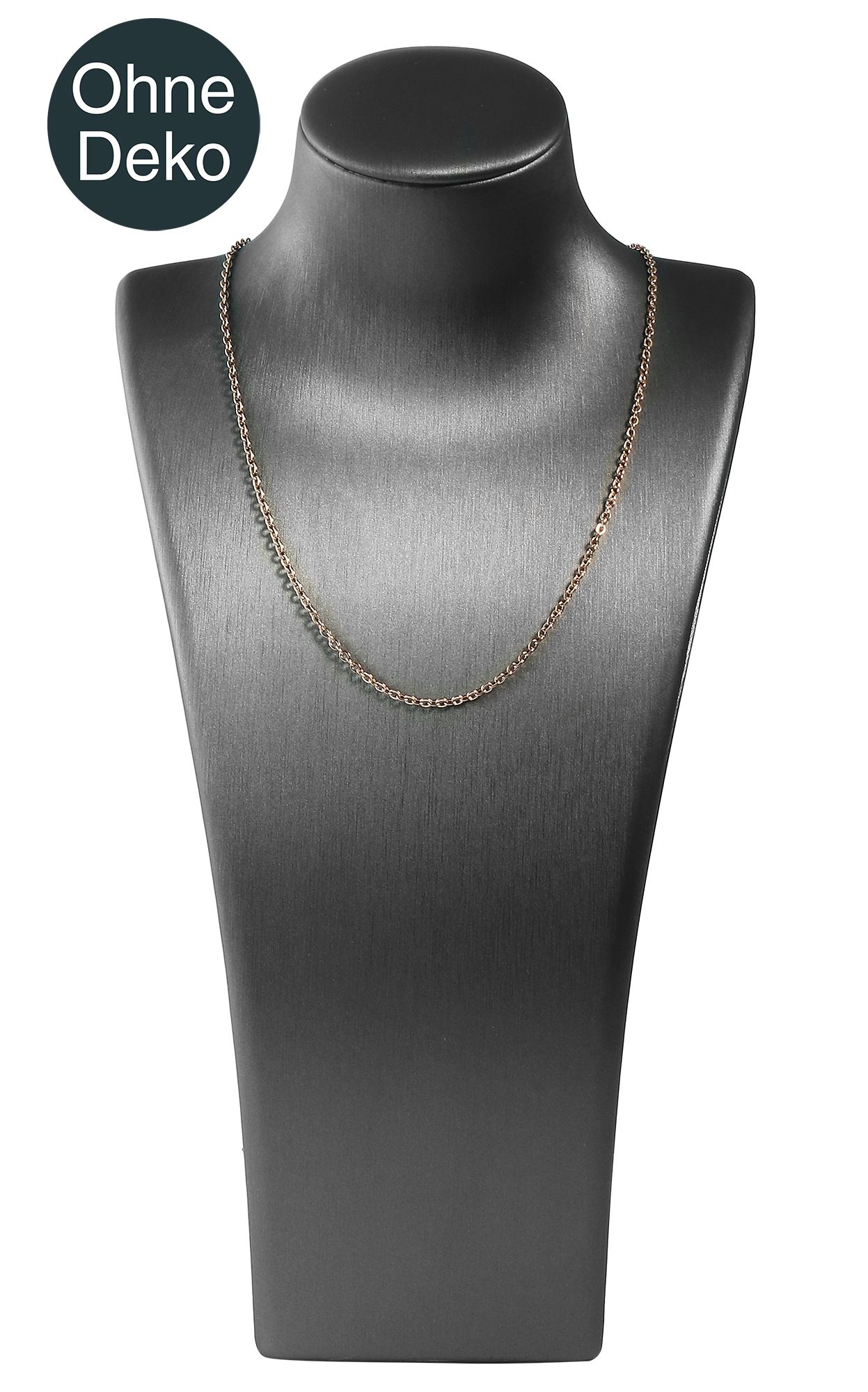 Büste (Dekoserie Bright), PU-bezogen, glänzend, 27,5 cm, grau