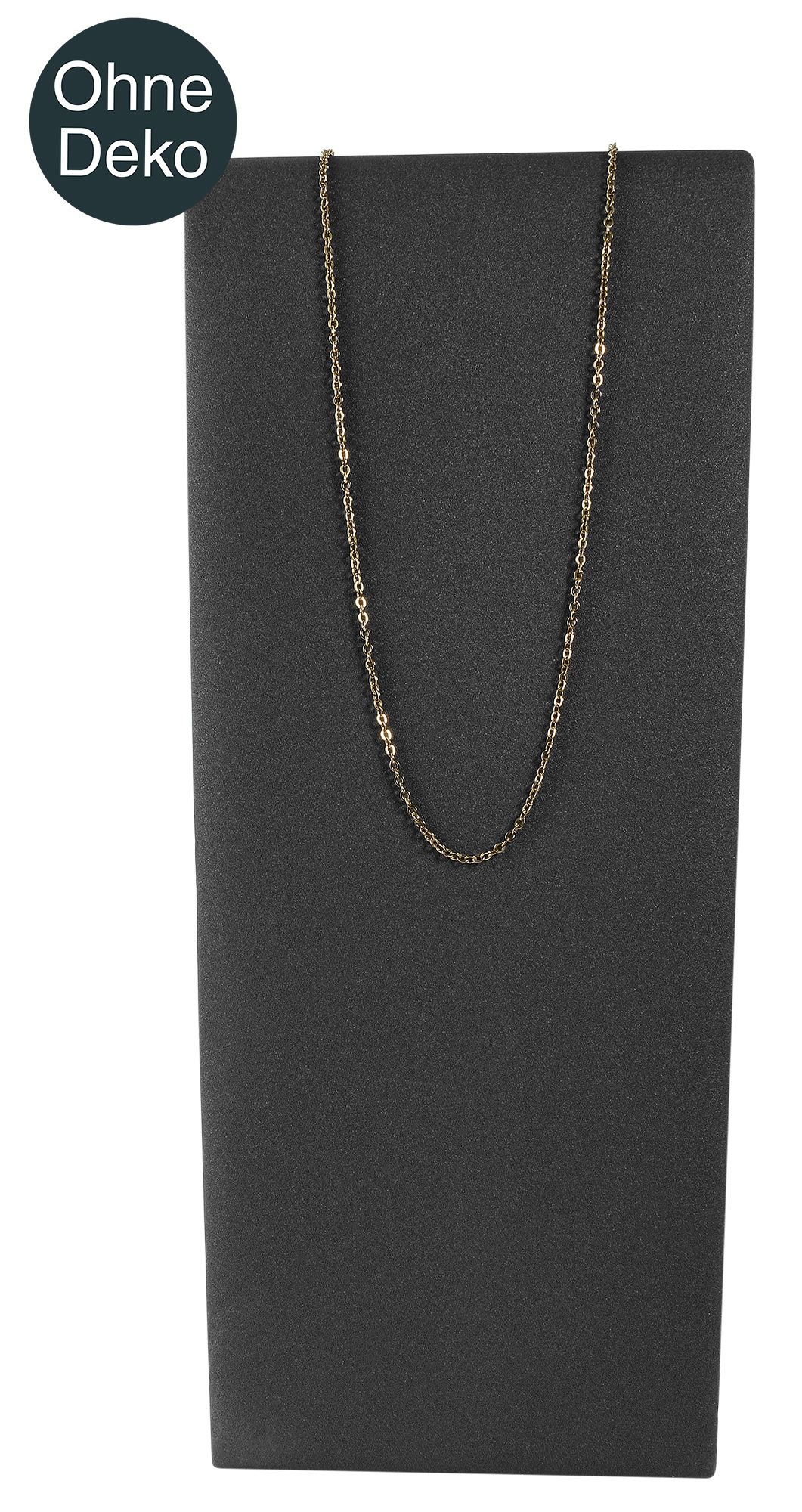 Schmuckaufsteller, PU-bezogen, glänzend, 22,5 x 9 x 7,5 cm, grau