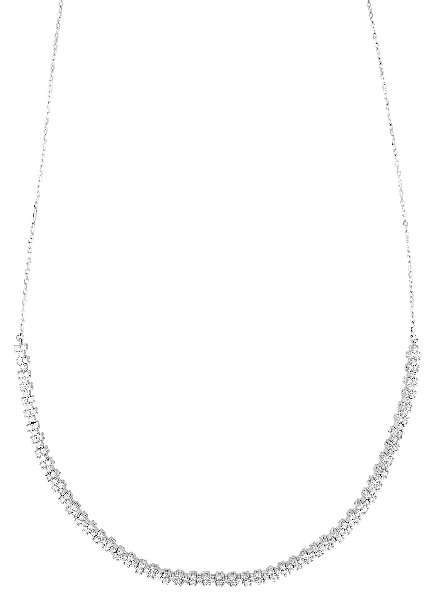 925/- Echt Silber Kette (42+3cm)  925/rhodiniert