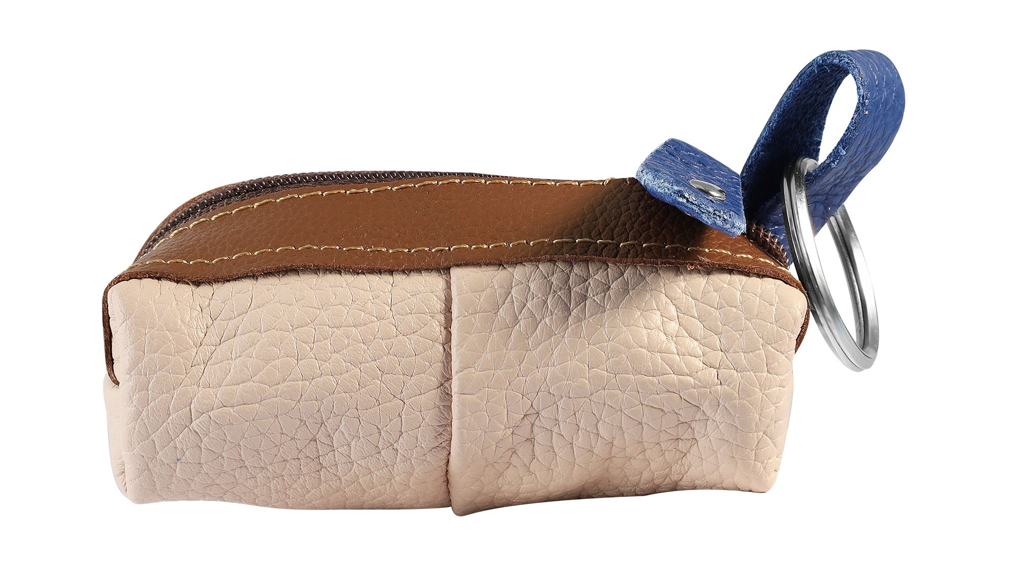 Excellanc Schlüsselbeutel aus Echtleder, mehrfarbig