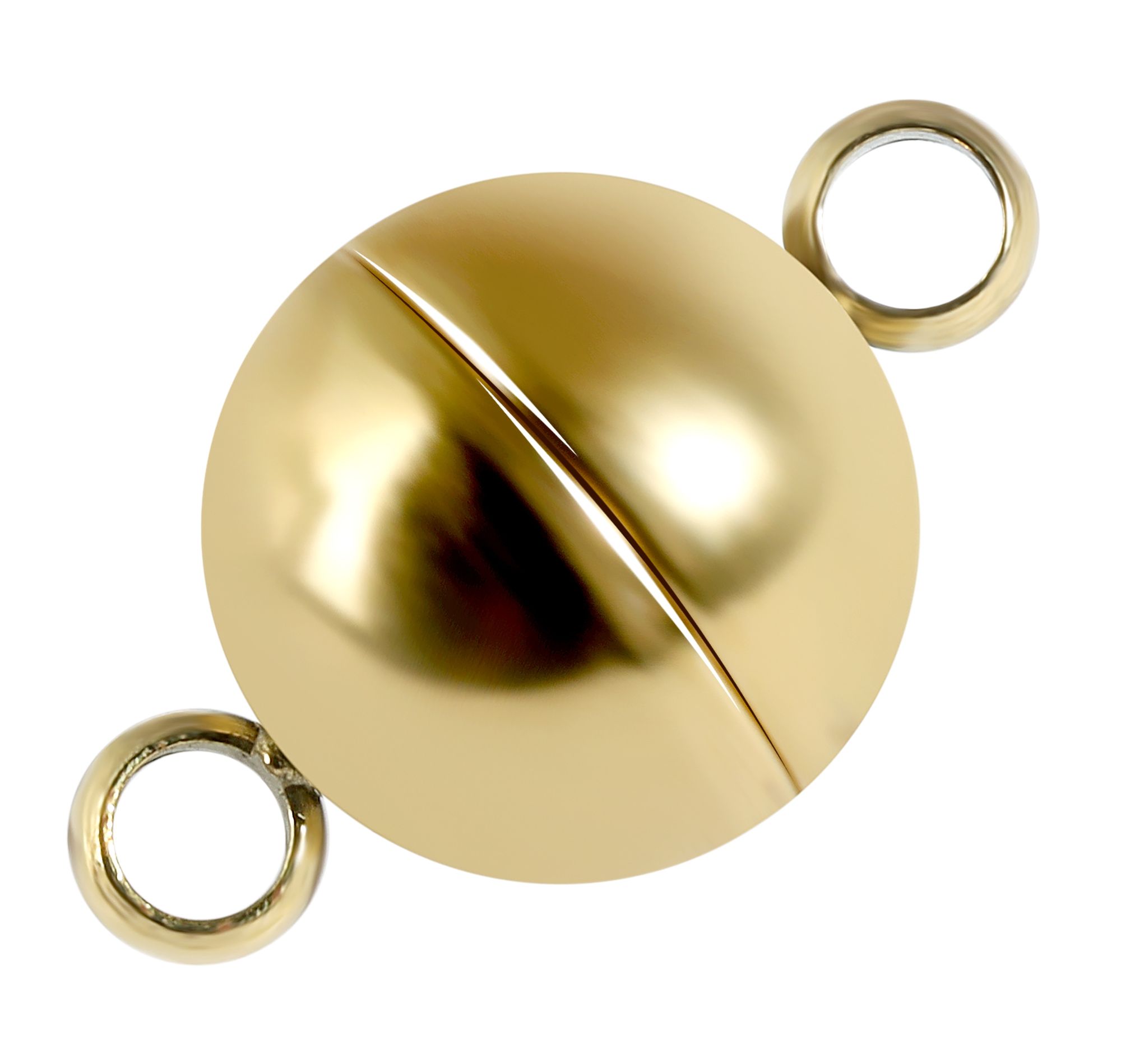 Akzent Magnetschließe, Edelstahl, rund, poliert, goldfarben, Ø 8 mm