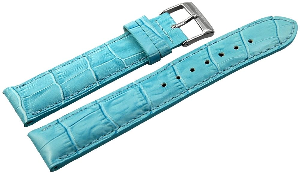 AKZENT Echtlederbänder, hellblau, 20 mm