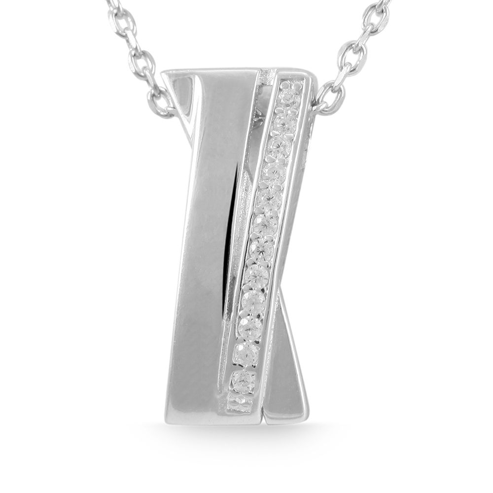 925/- Echt Silber Anhänger ohne Kette "Leoline" mit Zirkoniabesatz, 925/rhodiniert