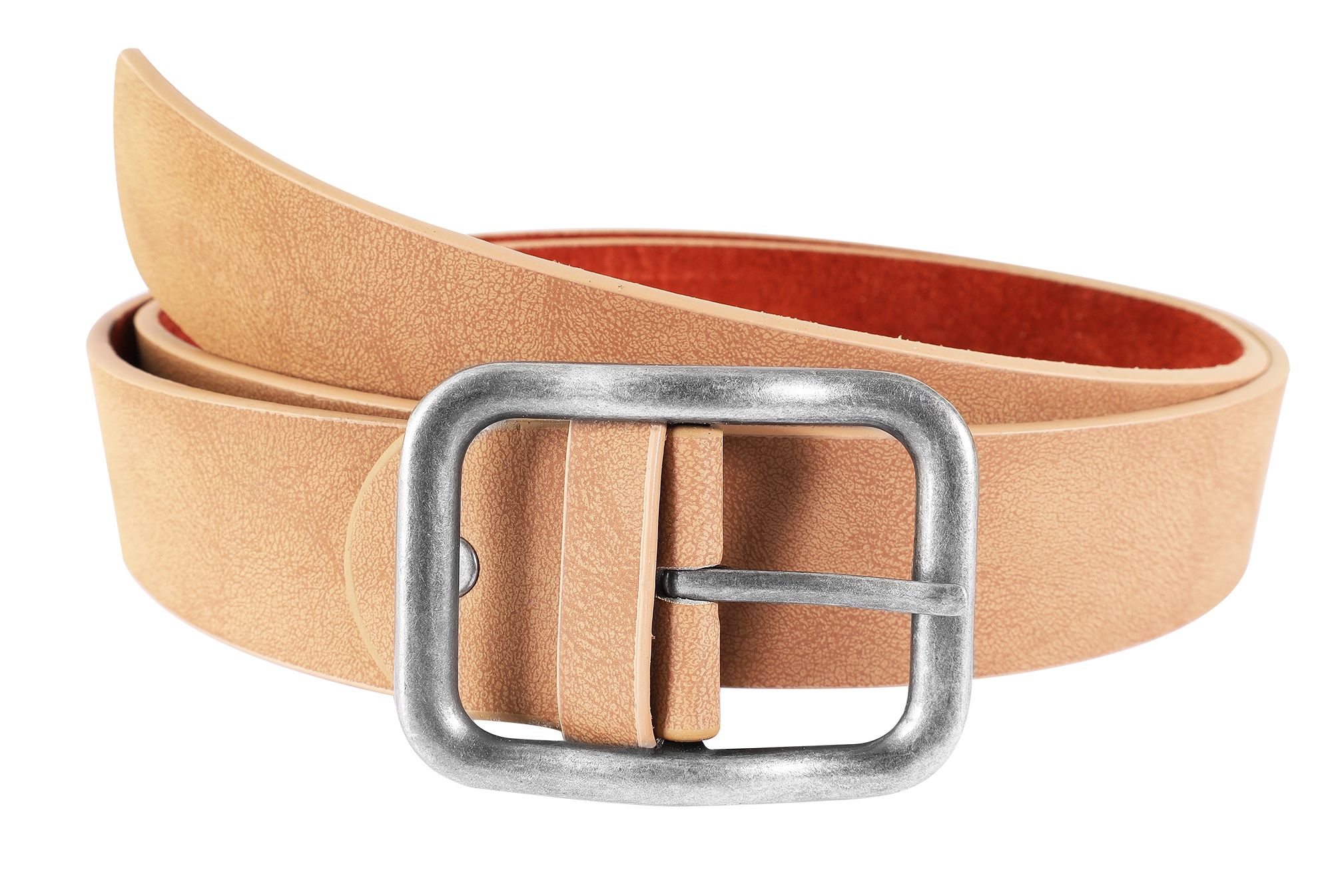 Gürtel aus Oberseite Lederimitat und Unterseite Echt Leder, VE 12, 1x Gr. 90 cm, 3x Gr. 100 cm, 4x 110 cm, 4x 120 cm, braun