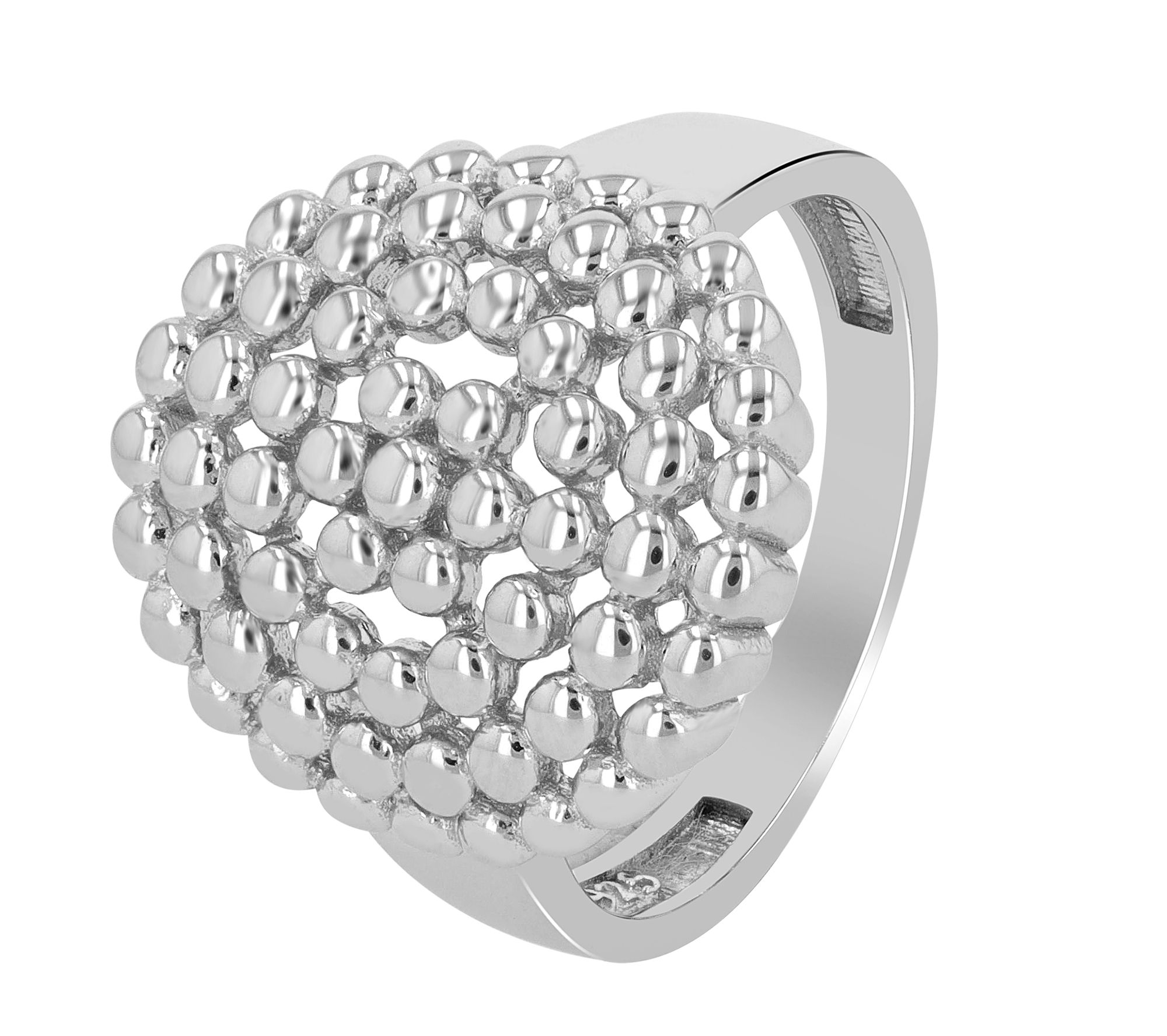 "Mette" Statementring aus 925/- Echt Silber Damenring, rhodiniert, Gr 52