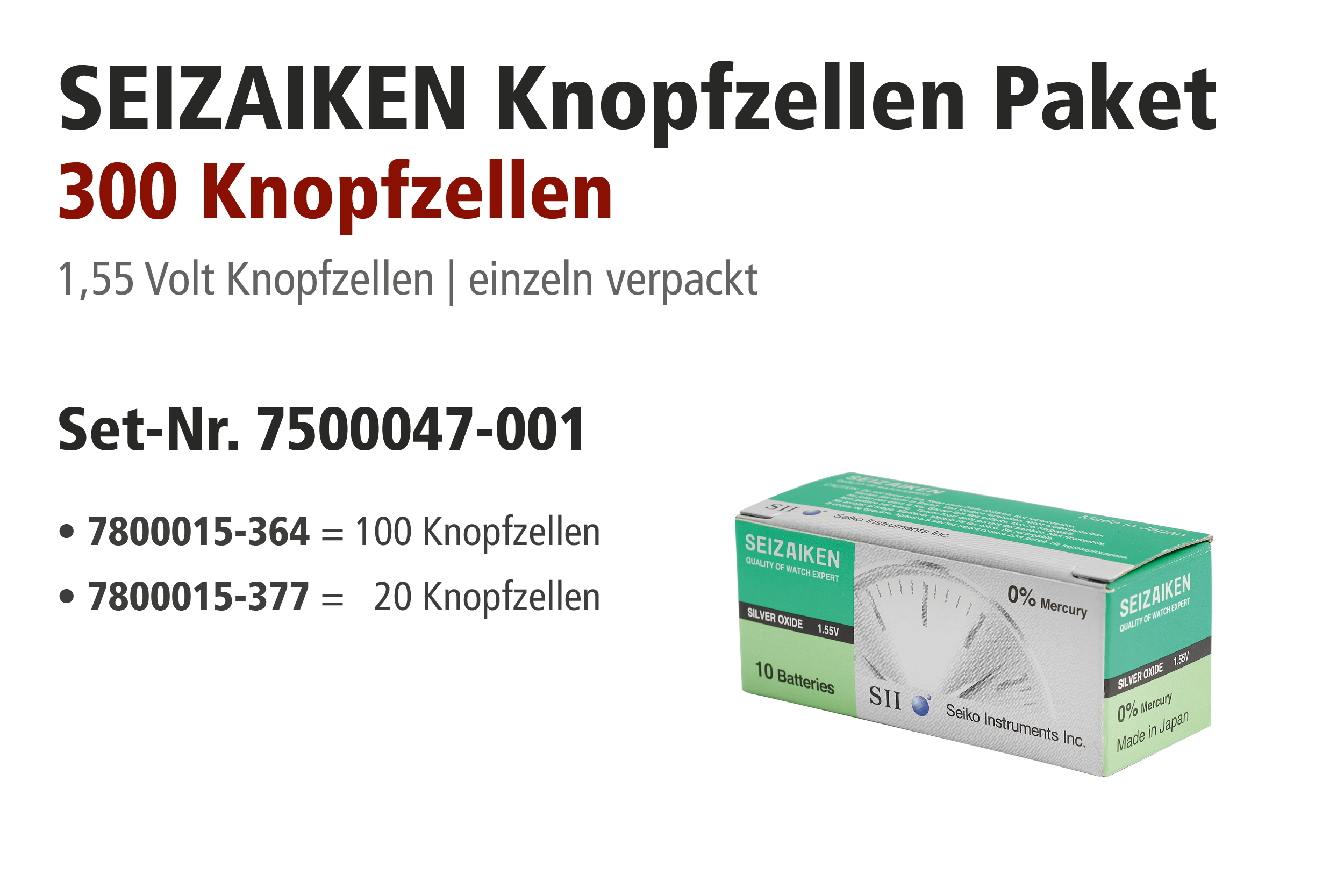 Seizaiken Batteriepaket, 100 x 364, 200 x 377