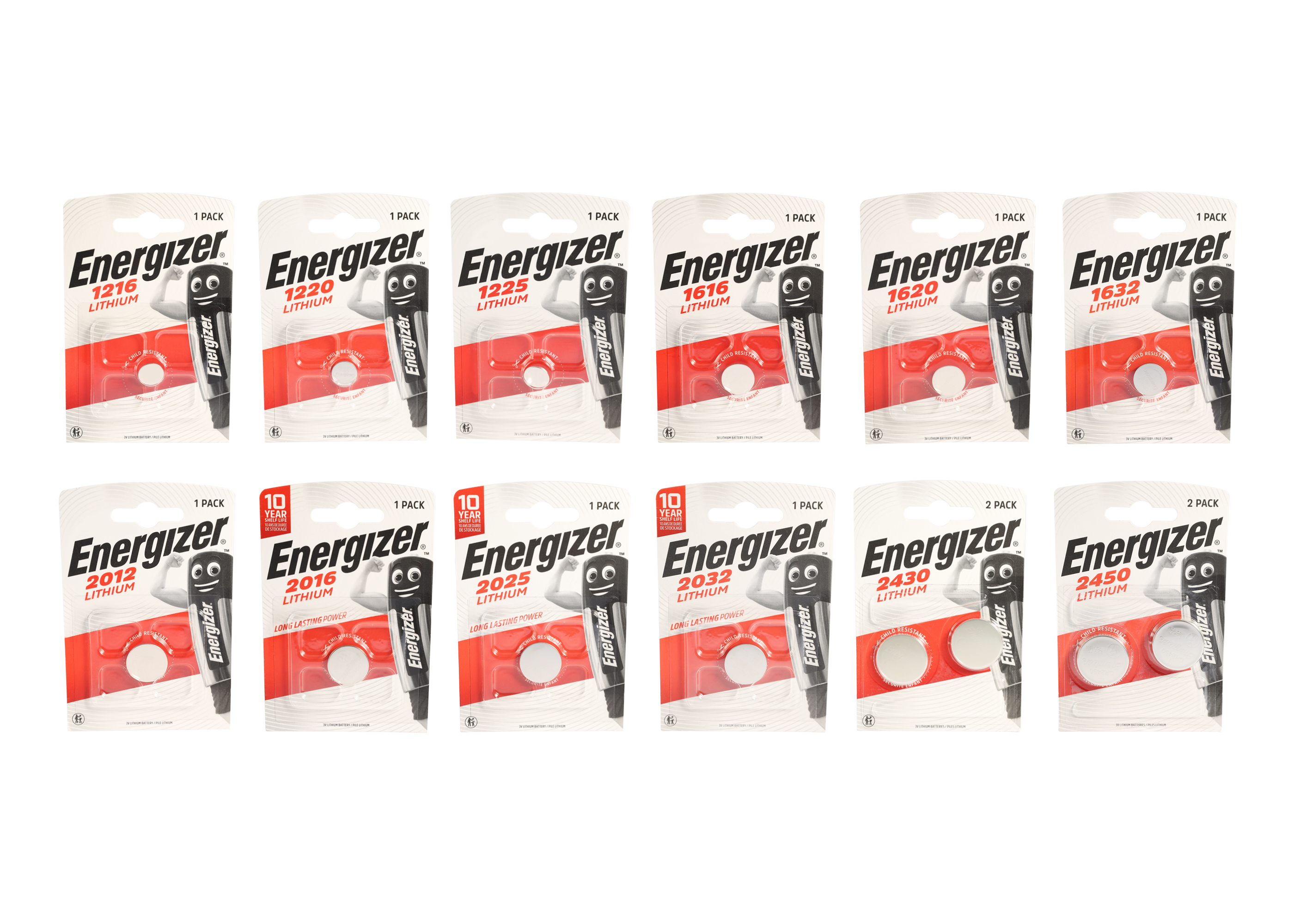 Energizer Lithium Zelle im 1er Blister CR1025 - CR2450