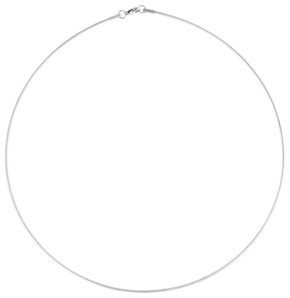 Akzent Edelstahl Collierkette, silberfarbig, 45 cm