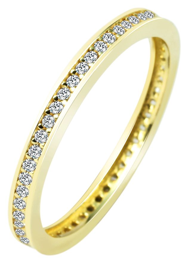 333/- Gold Ring "Fea" mit Zirkoniabesatz, Gelbgold, Gr. 54