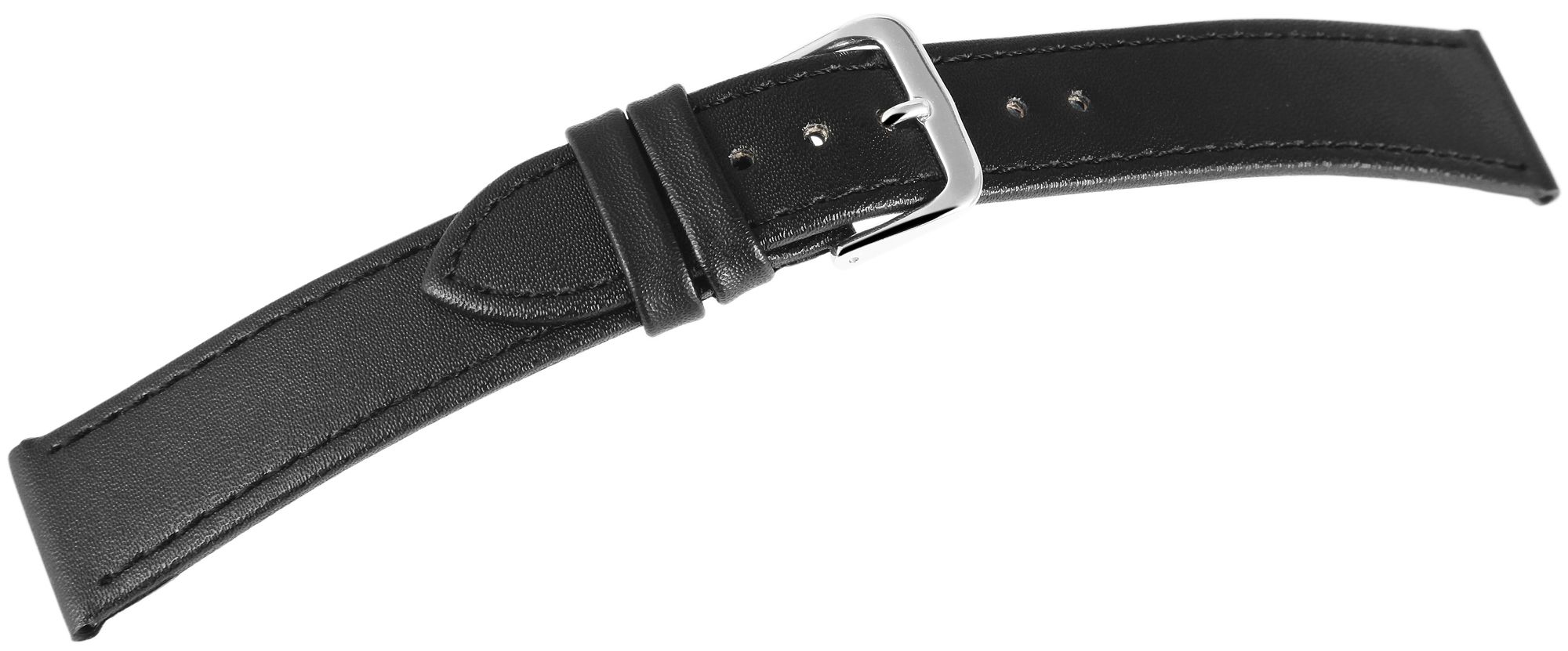 Echtleder-Uhrenarmbänder, schwarz, VE 10, 24 mm