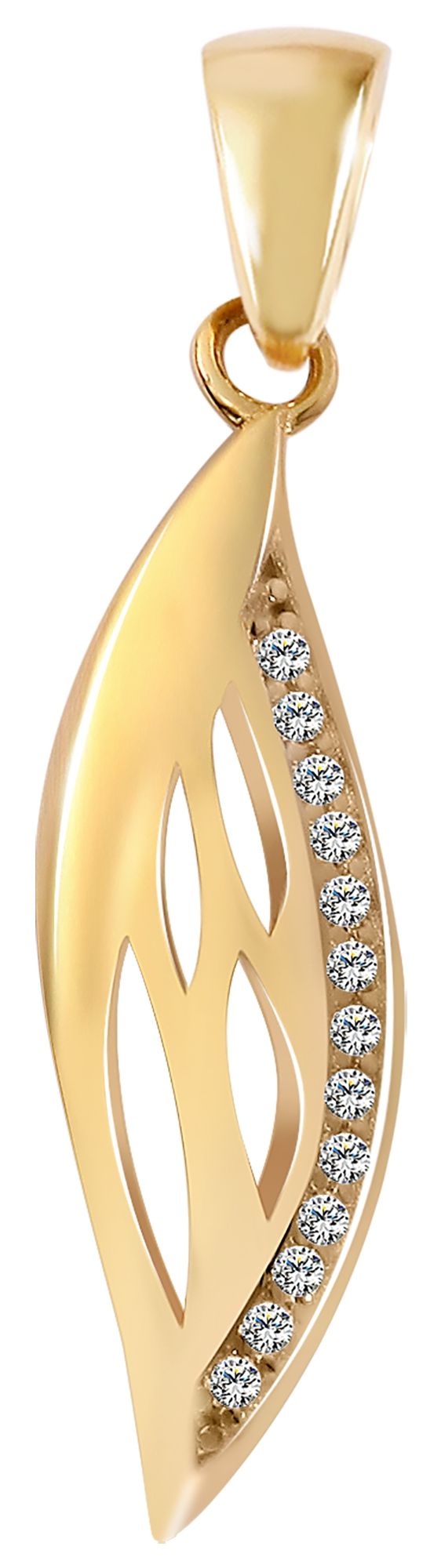 333/- Gold Anhänger "Aurelie" ohne Kette mit Zirkoniabesatz, 8 Karat, Gelbgold