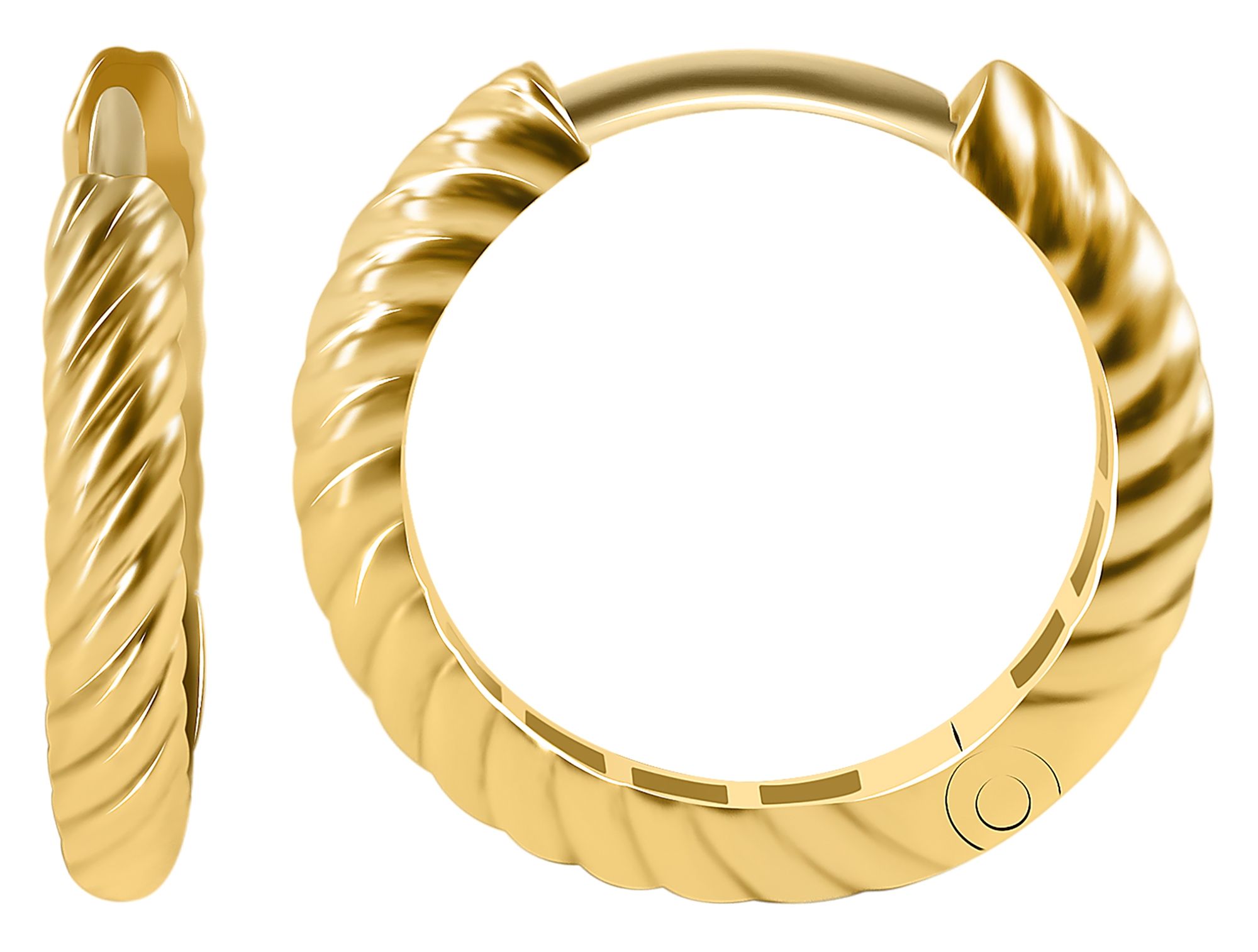 333/- Gold "Brita" Klapp-Creolen, Gelbgold, 8 Karat