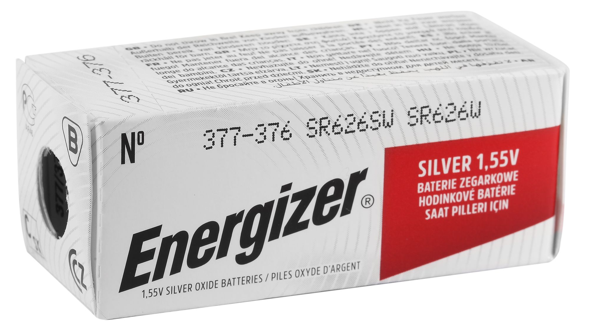 ENERGIZER Knopfzellen, 0% Quecksilber , Verpackungsinhalt 10 Stück, 377/376
