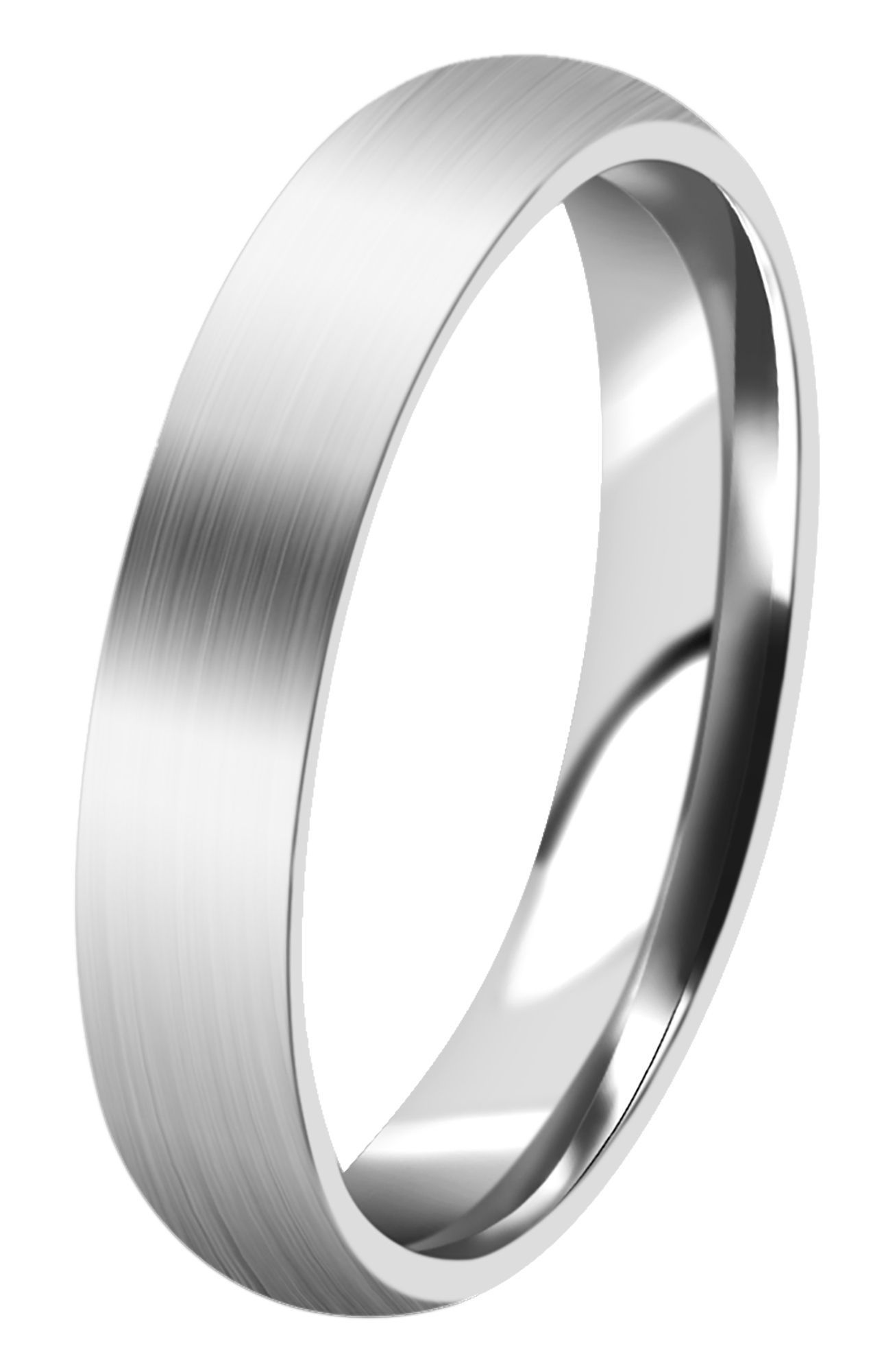 Akzent Herren-Partnerring aus Edelstahl, silberfarben, Gr. 64