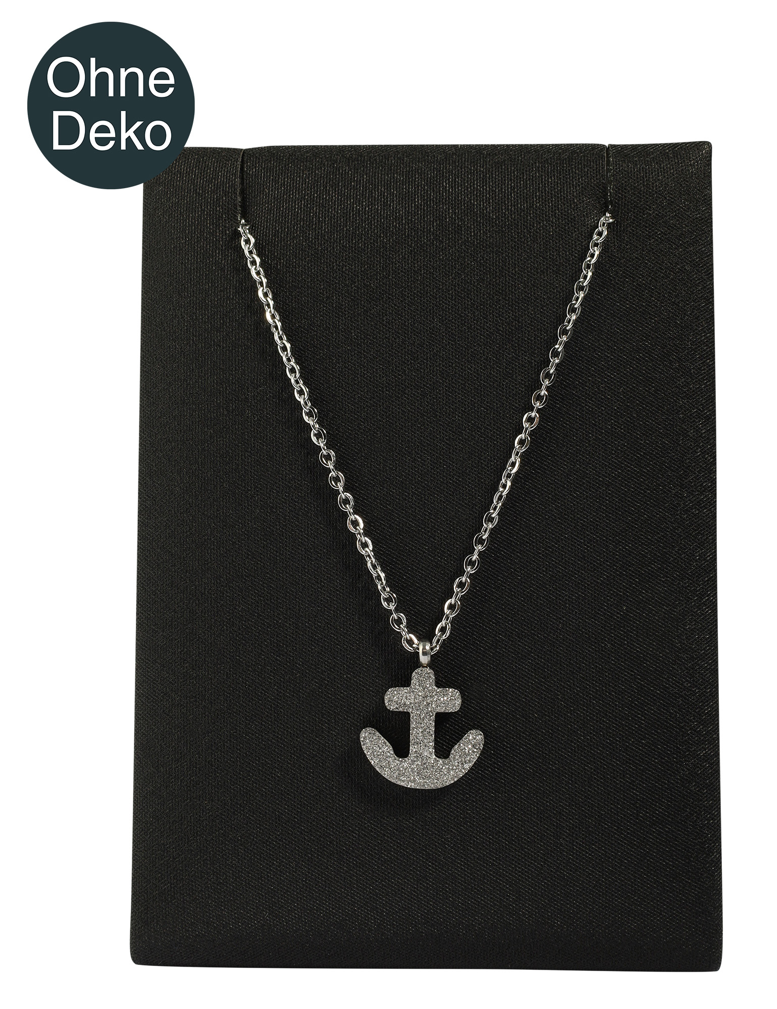 Aufsteller für Ketten (Dekoserie Soft), PU-bezogen, 8,5 cm, schwarz