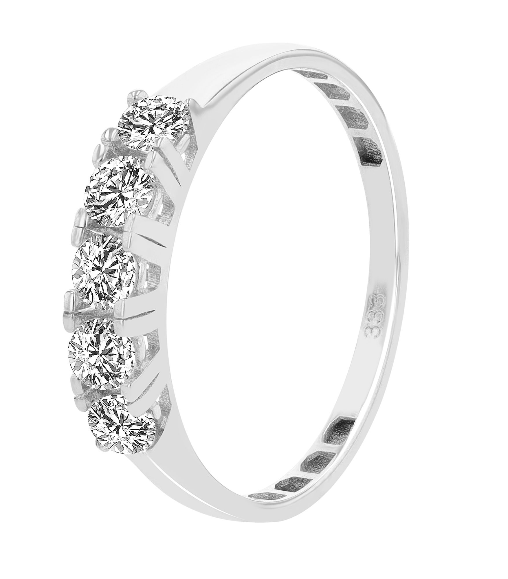 333/- Gold Ring "Perdita" mit Zirkonia, 8 Karat, Weißgold, Gr. 54