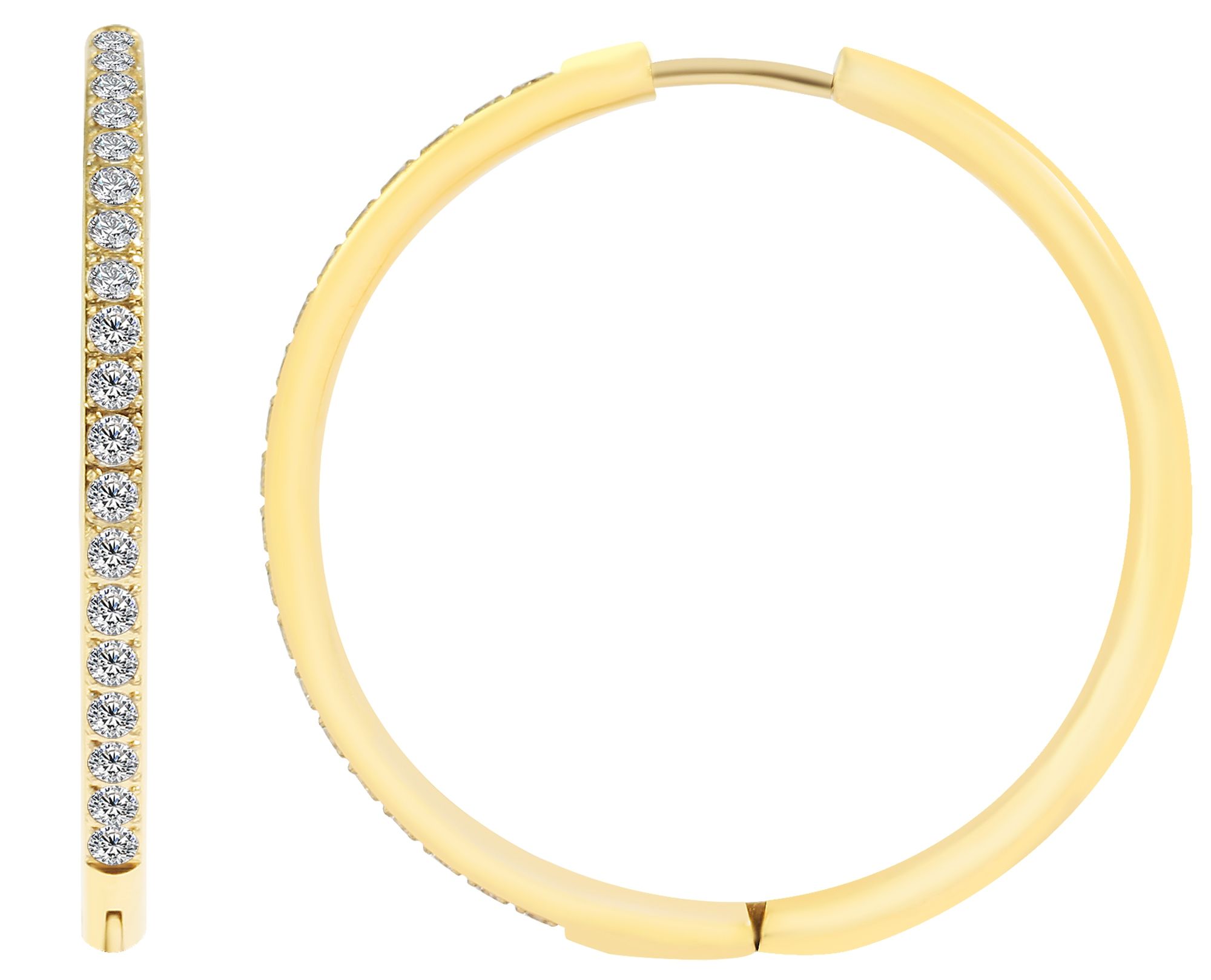 "Maurila" Medium Creole Ø 30 mm, Edelstahl, Similibesatz