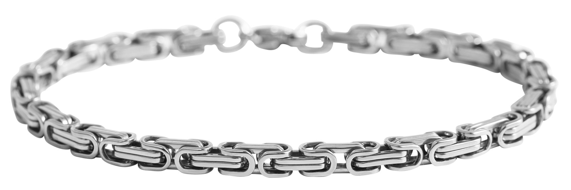 "Akzi" accent koningsarmband, zilverkleurig, 5 mm