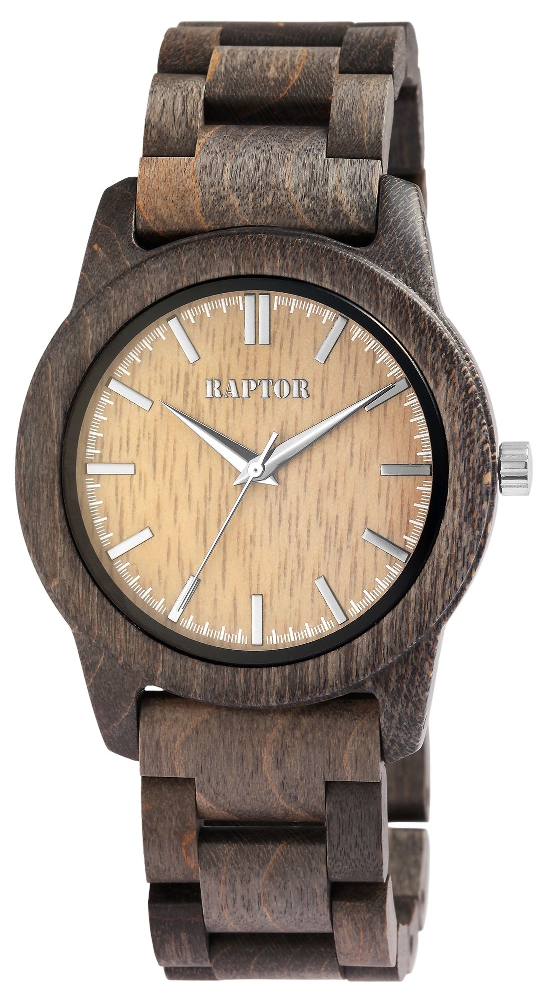 Raptor Herrenarmbanduhr "Elementary" aus hellgrauem Ahornholz