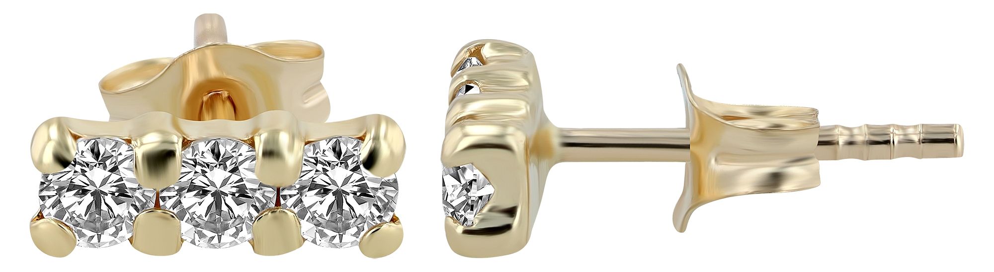 333/- gouden "Amel" oorstekers in geelgoud, 8 karaat