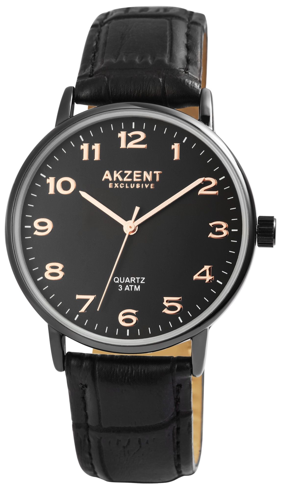 Akzent Exclusief herenhorloge met imitatieleren band