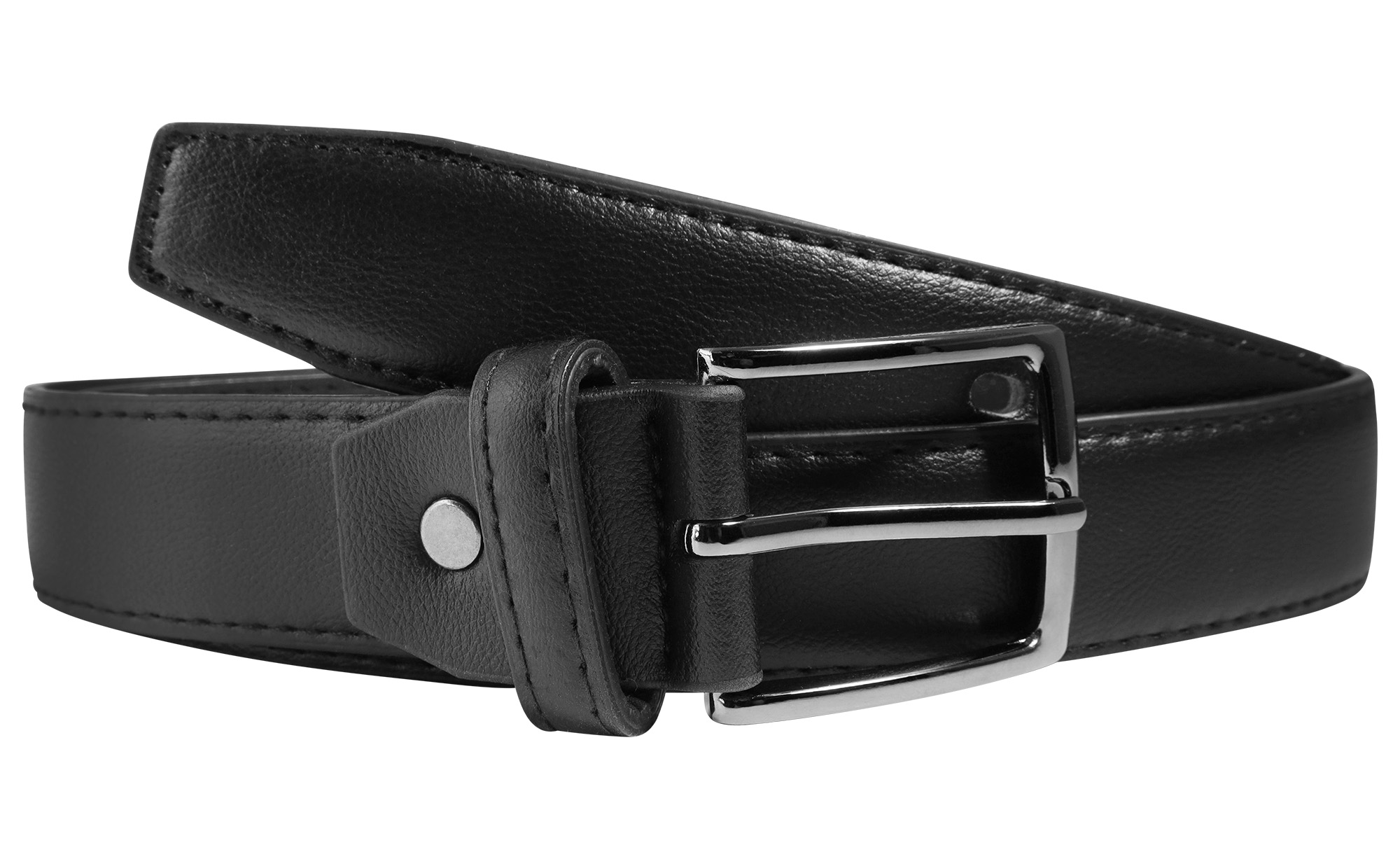 Gürtel aus Lederimitat, VE12, 1x Gr. 90 cm, 2x 100 cm, 3x 110 cm, 3x 120 cm, 3x 130 cm, kürzbar, schwarz