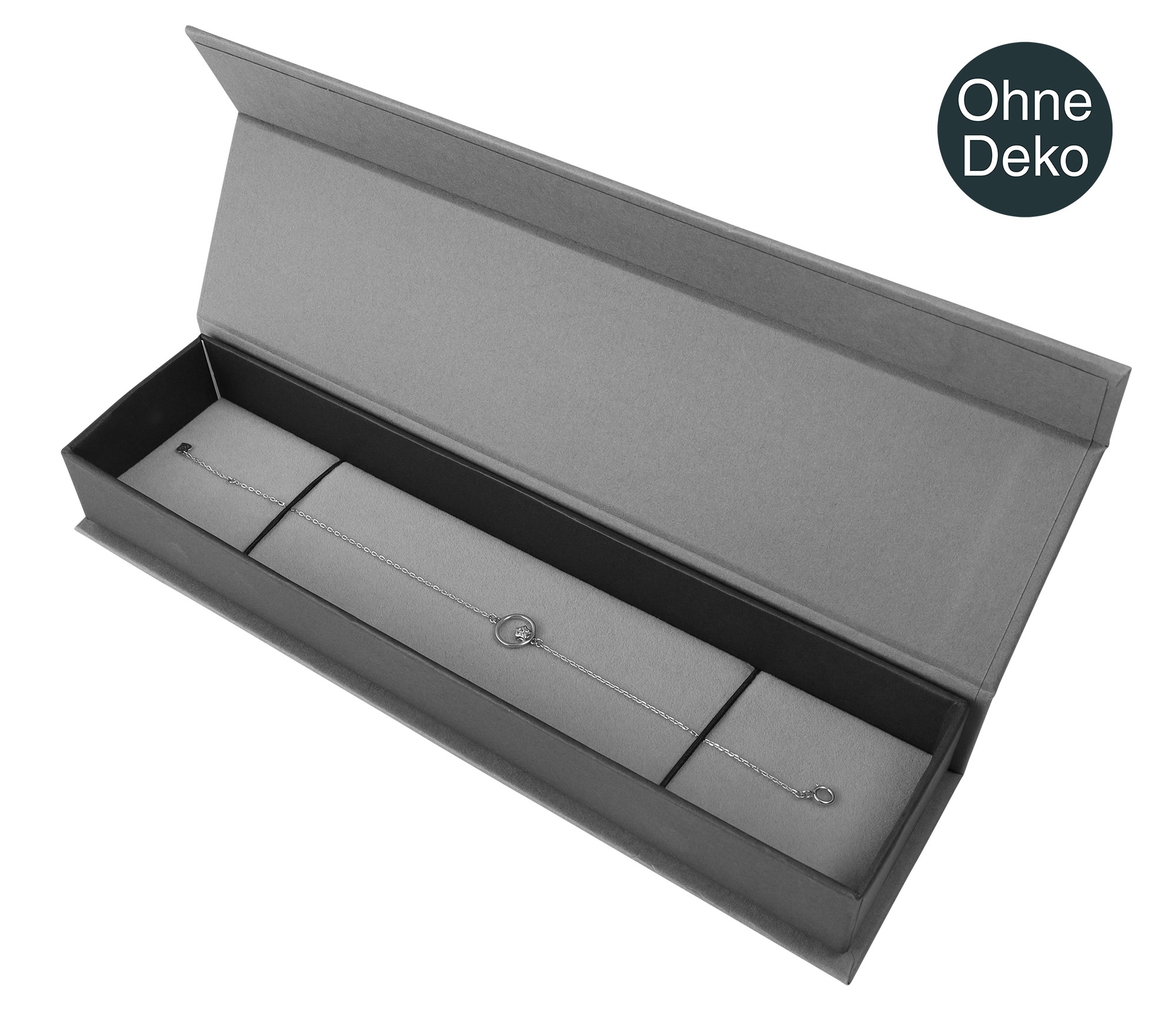 Akzent Exclusiv Uhrenbox, grau, 6 x 23 x 3,5 cm, 12 Stück