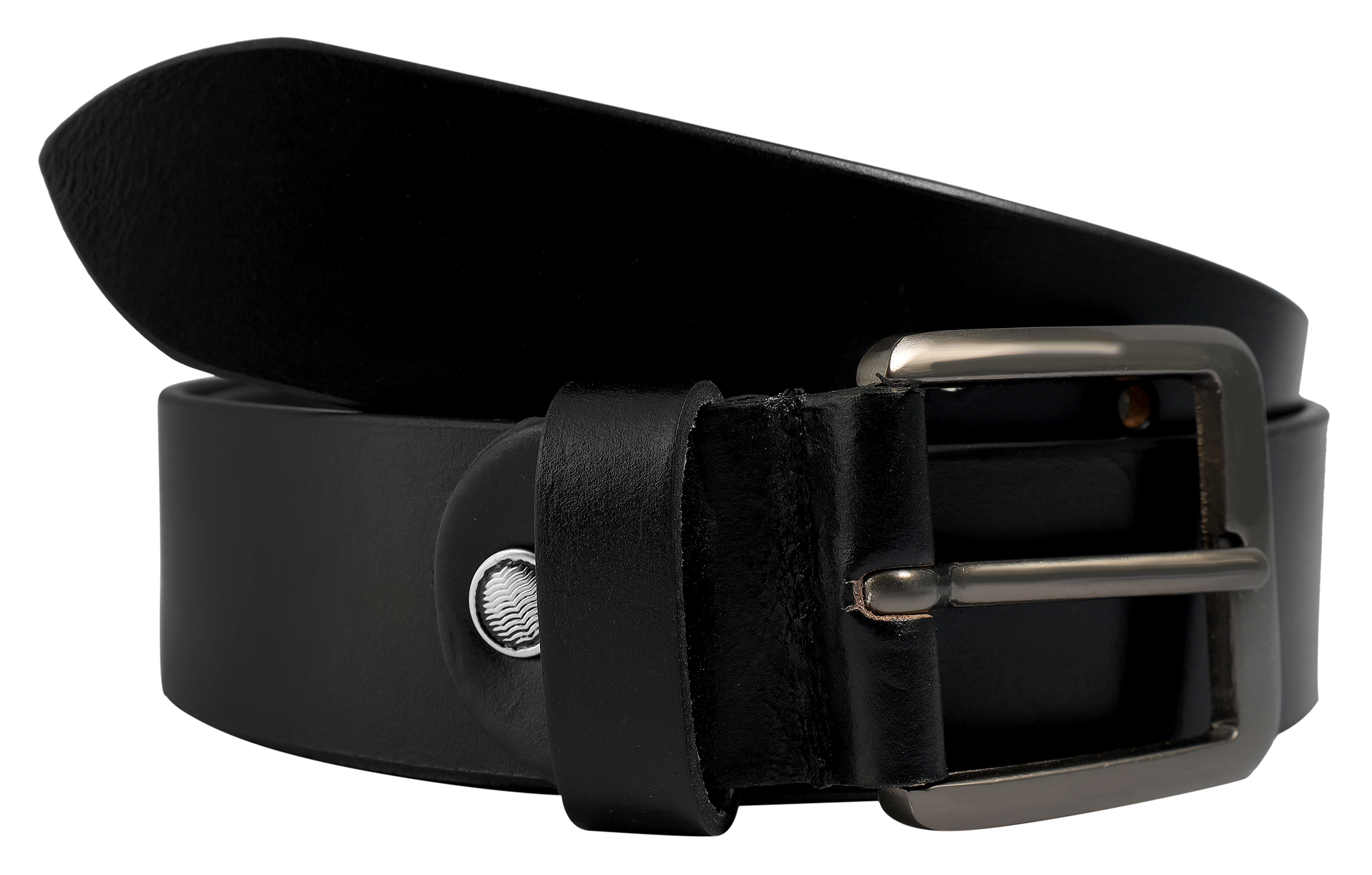 Leonardo Verrelli Echtleder Gürtel kürzbar in schwarz, 90 cm