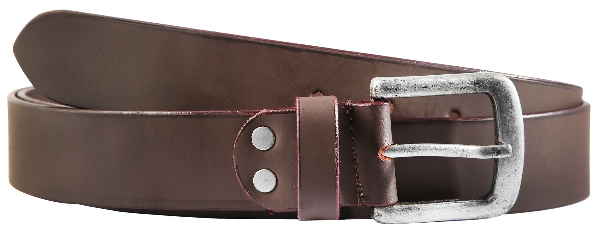 Leonardo Verrelli echt lederen riem, buffelleer, bruin, 80 cm - 150 cm