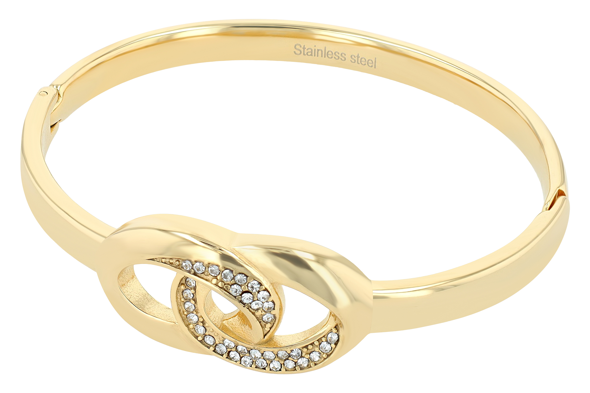 "Cindy" roestvrijstalen armband met gesp, goudkleurig