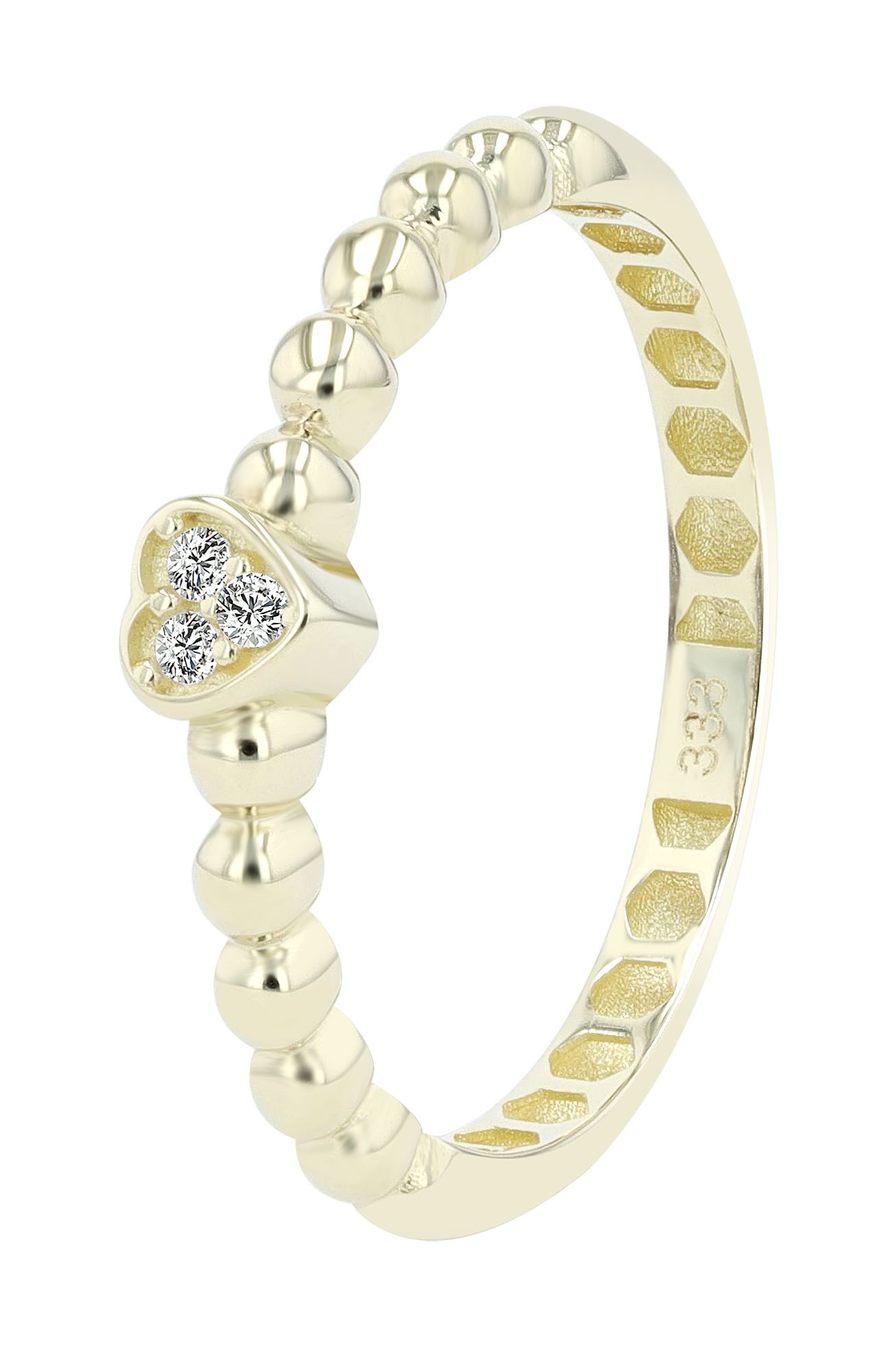 333/- Gold Ring "Adara" Zirkonia, 8 Karat, Gelbgold, Gr. 56