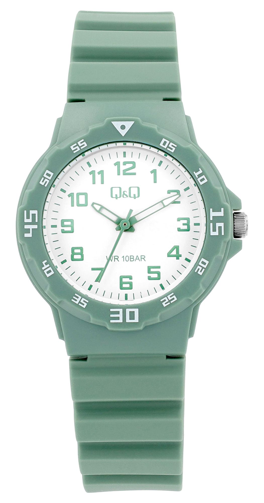 Q&amp;Q dames-/jeugdhorloge, siliconen band, 10 bar, mintgroen
