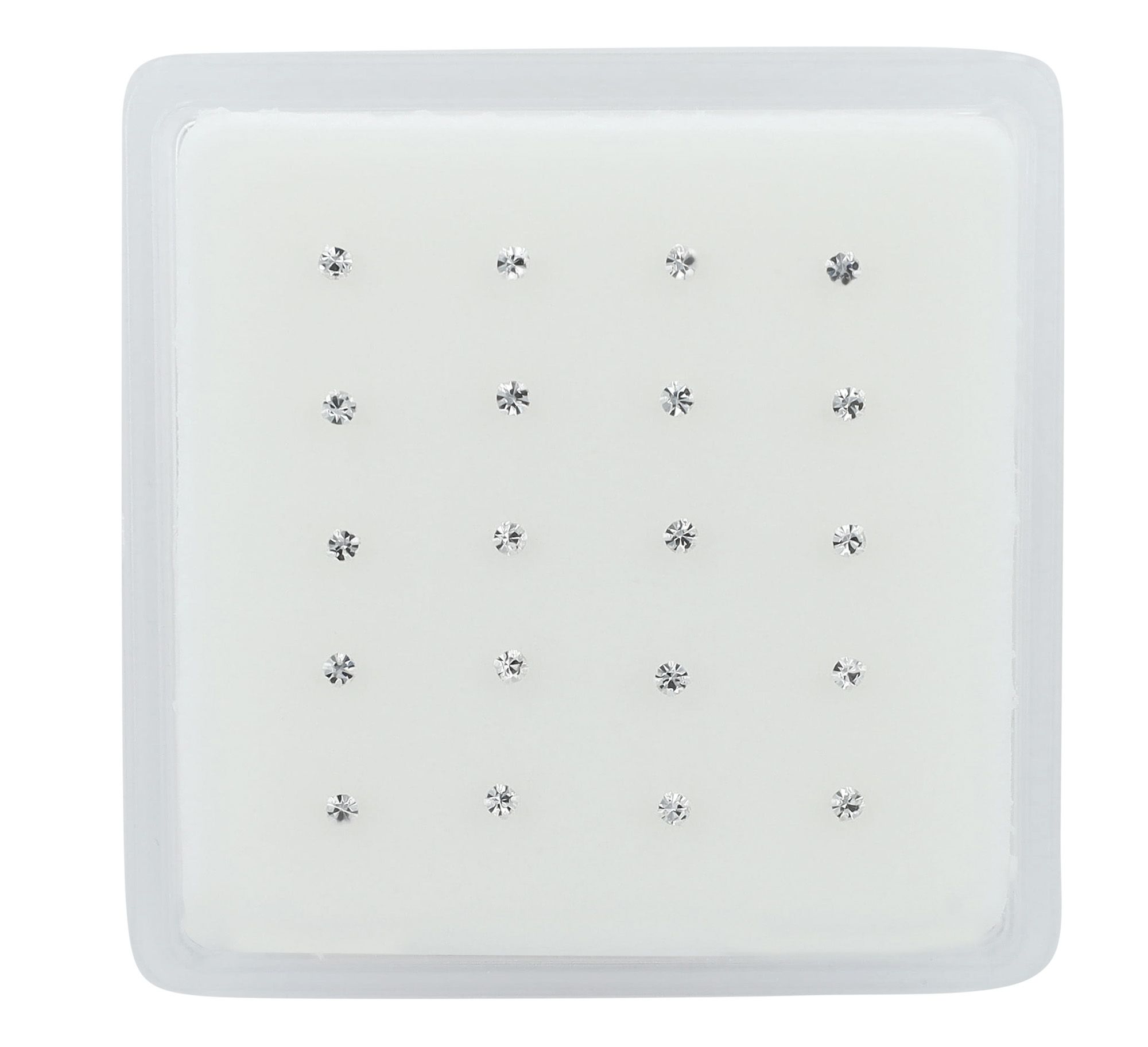 "Volkhilde" I-förmiger Nasenstecker/ Nasenpiercing , 925/- Echt Silber, rhodiniert, VE-20 Stück