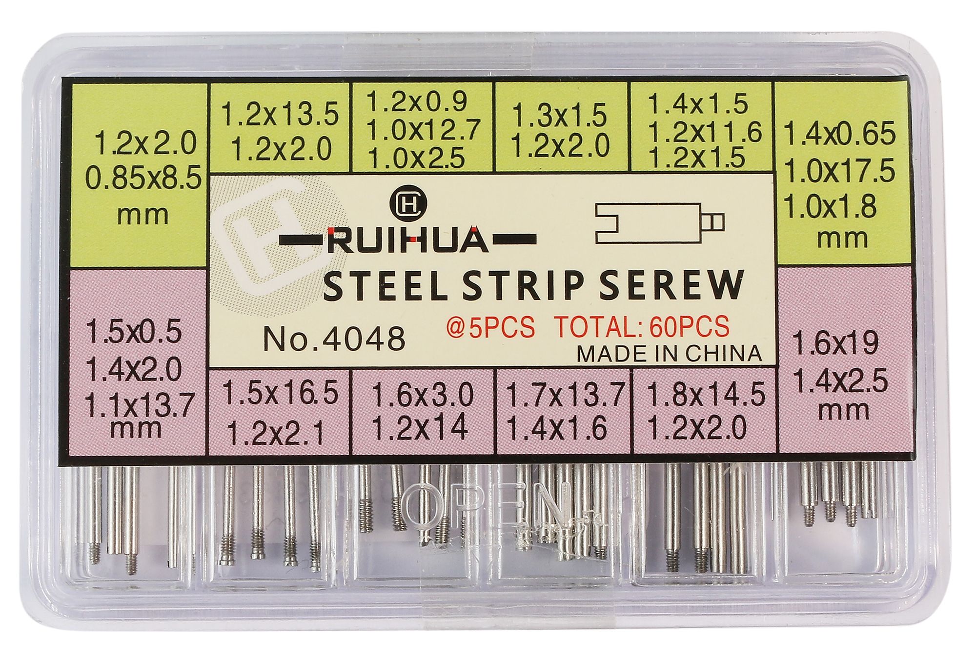 Bandstifte zum Schrauben, 60 Stk.