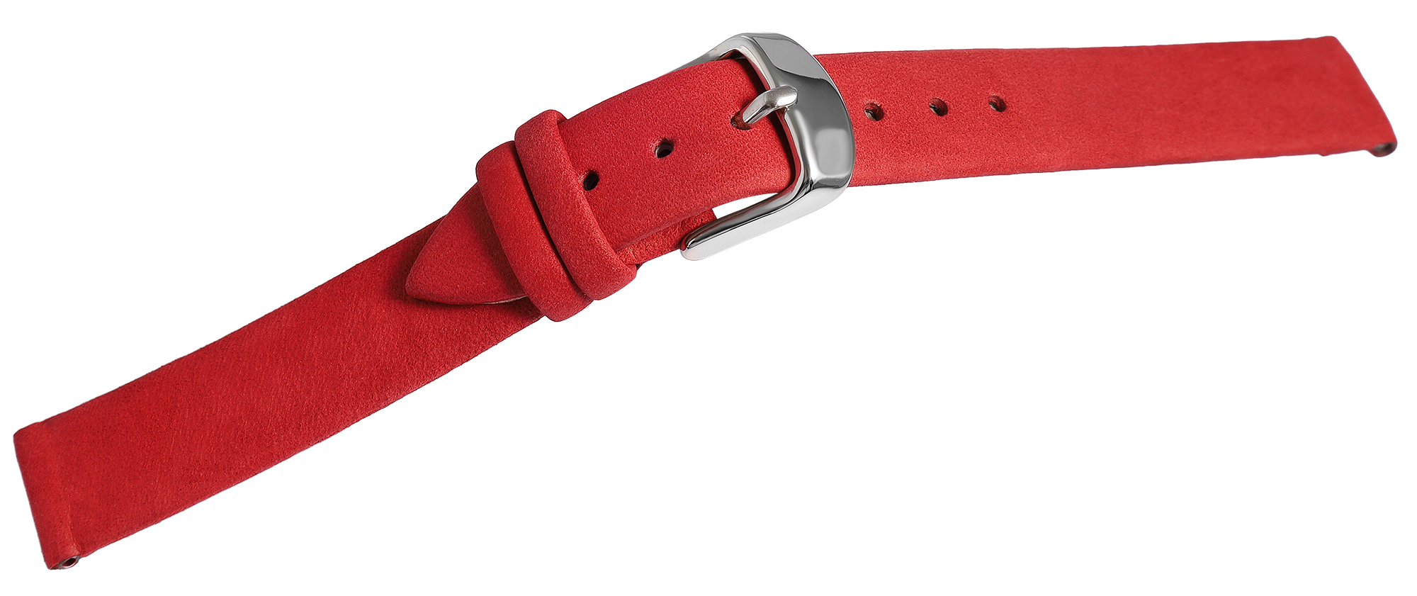 Echtleder Uhrenarmband, dunkelrot, nahtlos, 14 mm
