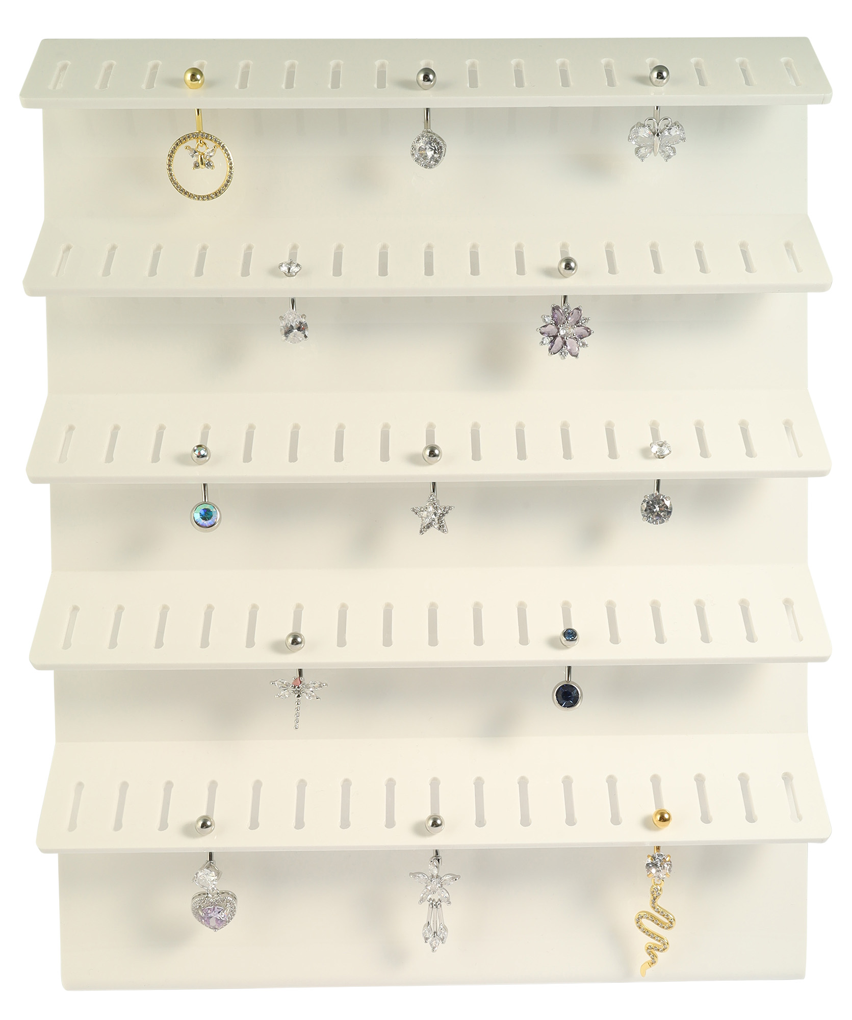 Display voor piercings, kunststof, wit