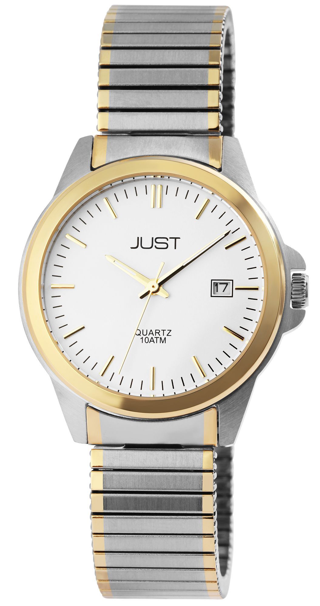 JUST Herrenuhr "Roswin"  Edelstahlzugband, Ø 38 mm, bicolor/ silberfarben