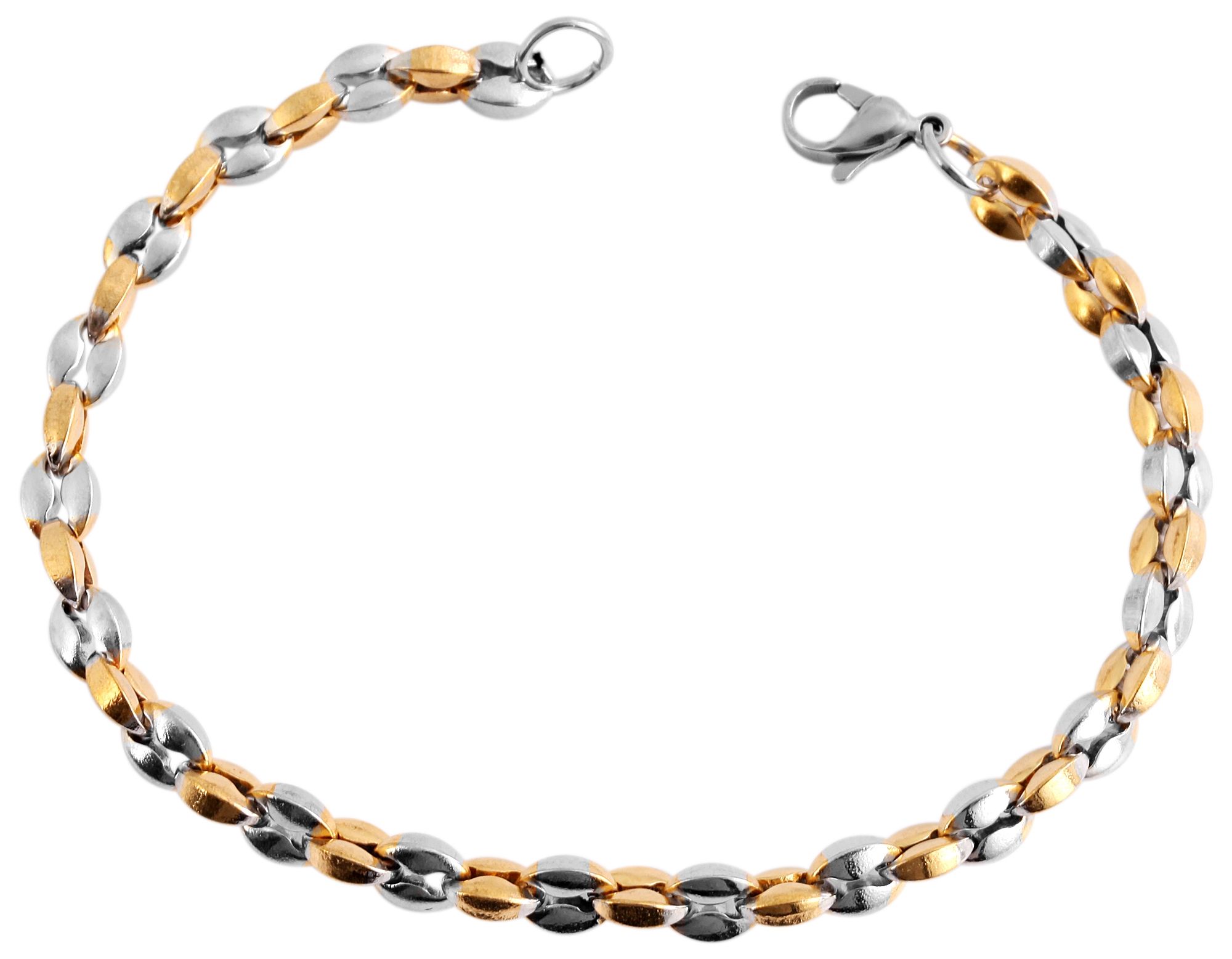 "Ryan" Akzent Edelstahlarmband, bicolor