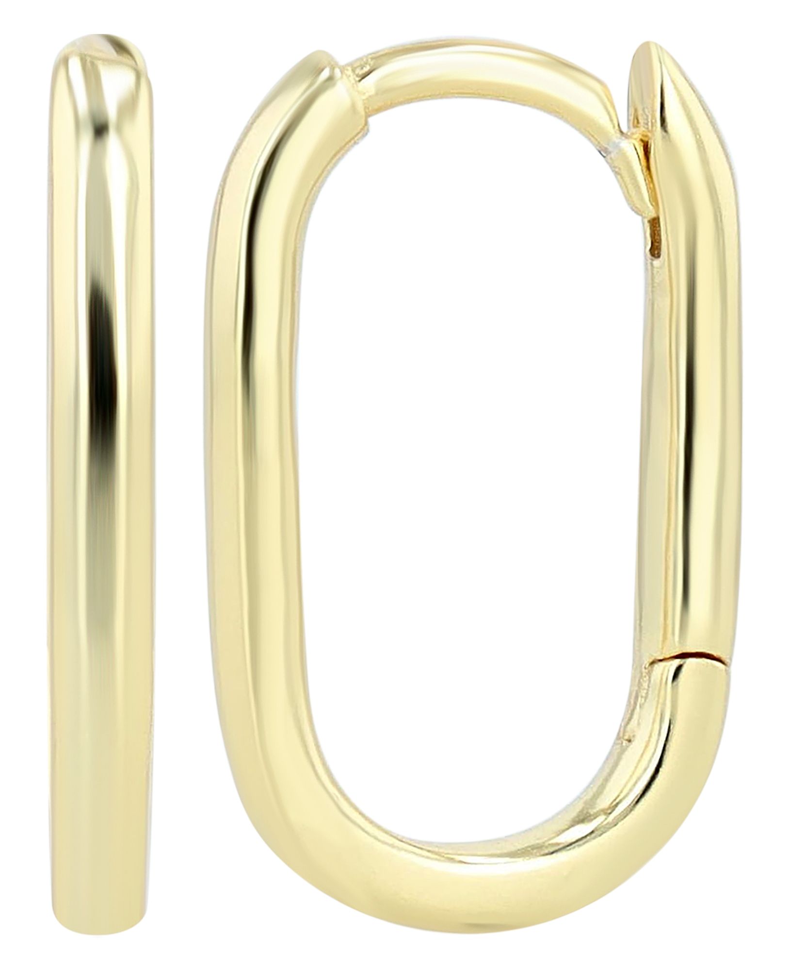 "Ajda" 925/- echt zilveren ovale creool, verguld