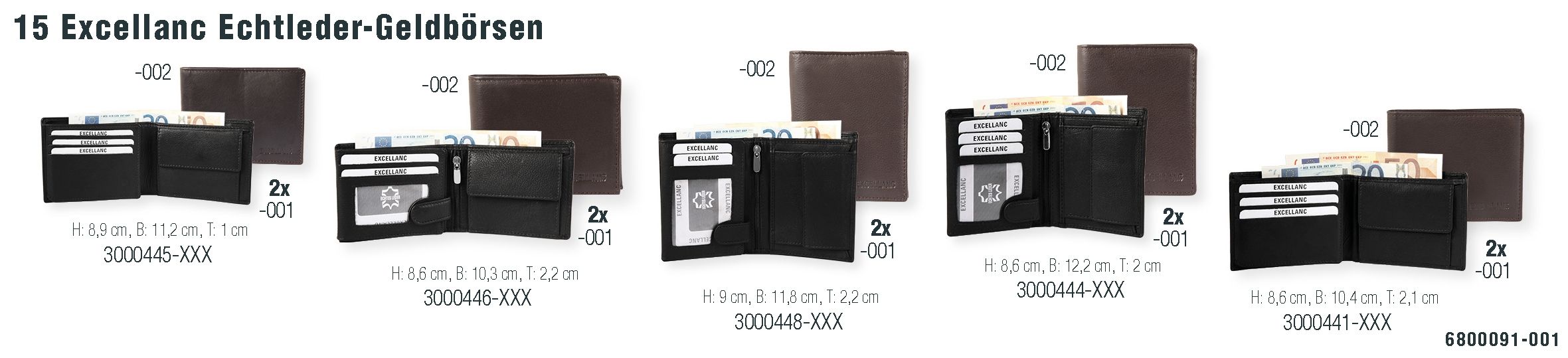 15 Excellanc Geldbörsen