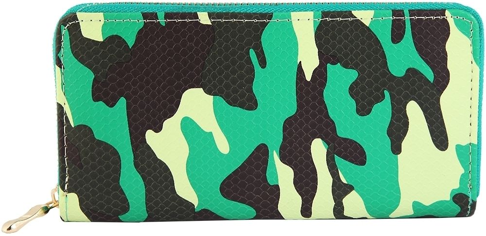 Cham Cham damesportemonnee van imitatieleer in veelkleurig. Formaat 20 x 10 cm.