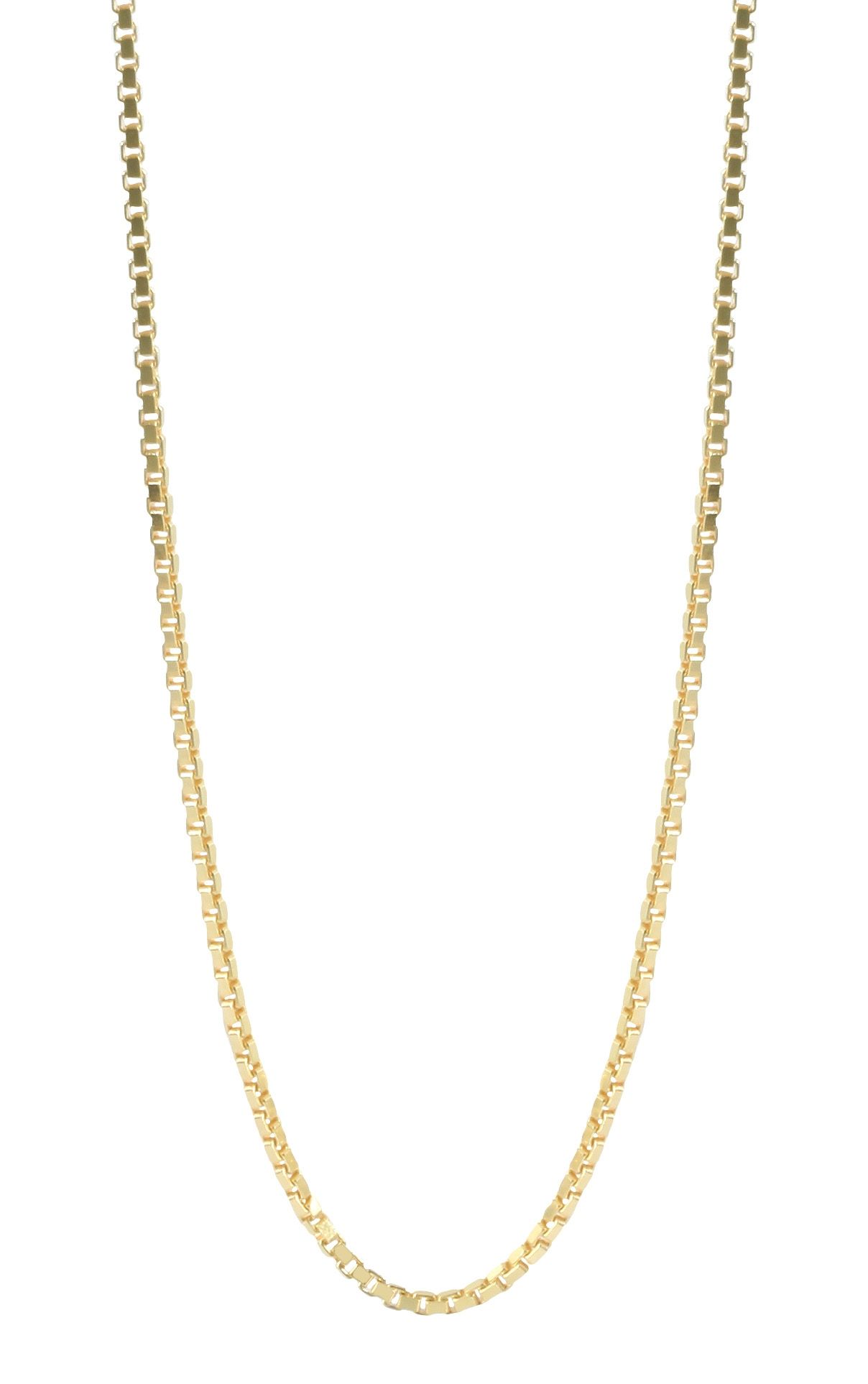 333/- Gold "Lee" Veneziakette, vierkant, 8 Karat, Gelbgold, Breite 1 mm, Länge 45 cm