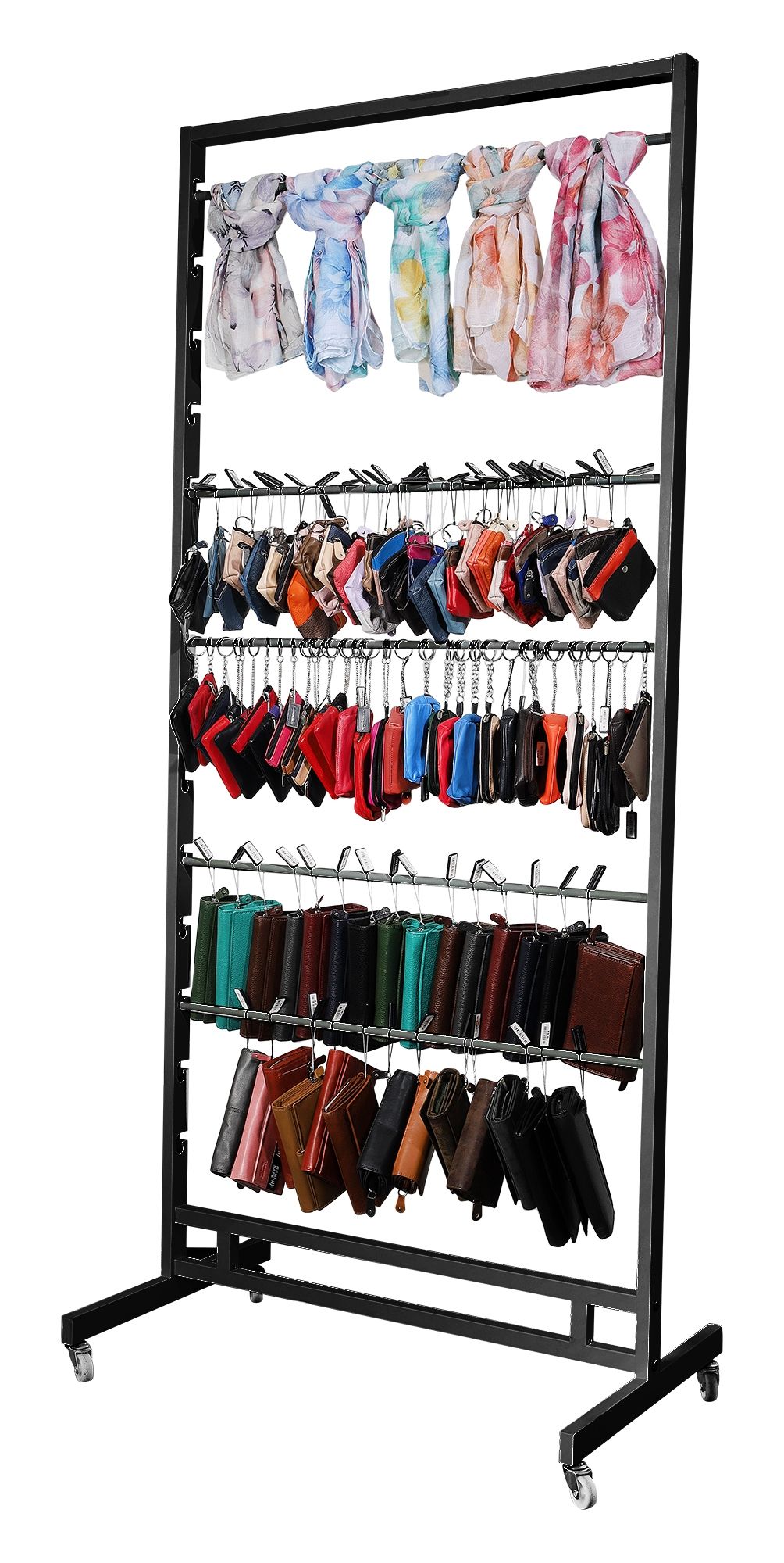 Displaystandaard voor sjaals in zwart